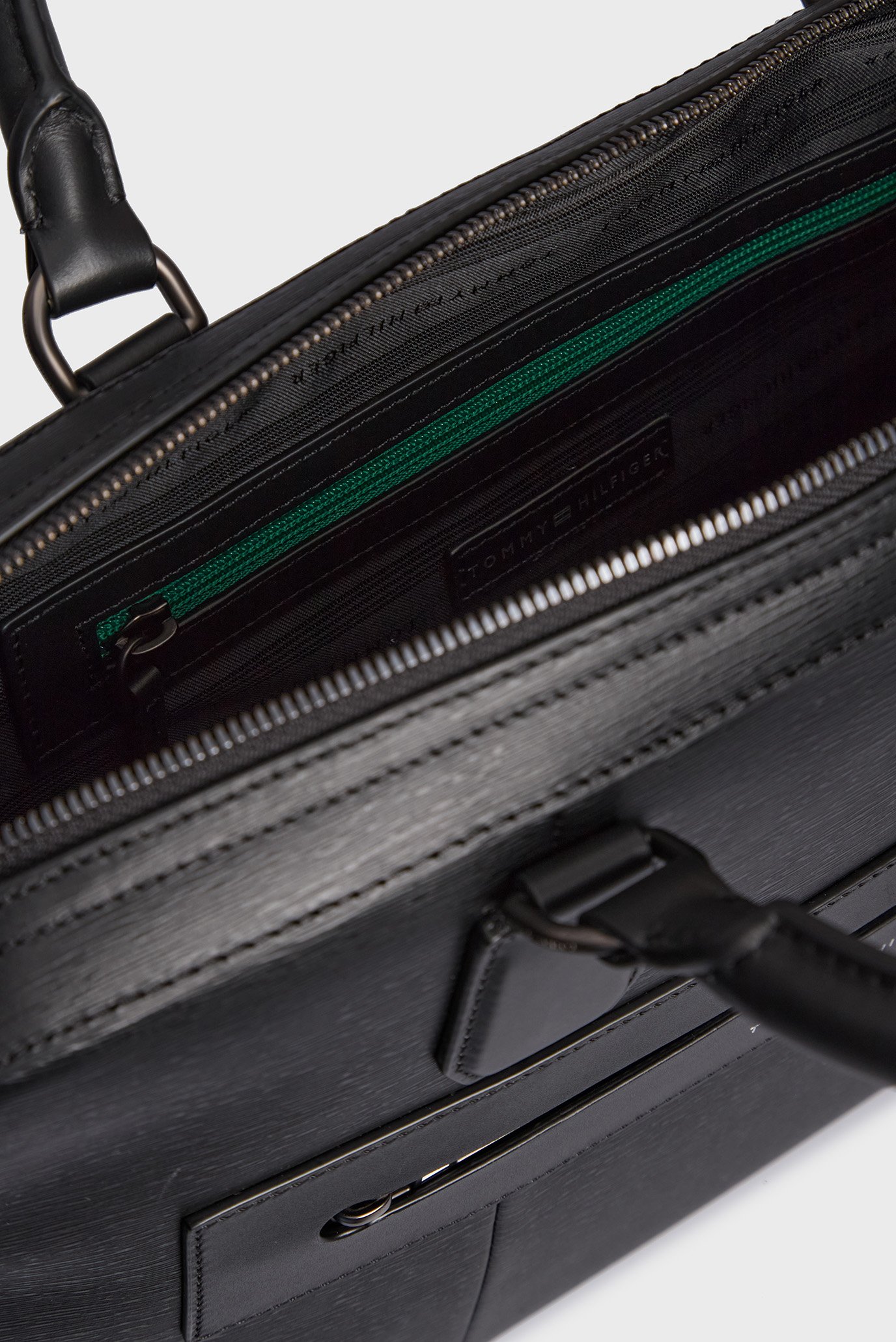 Мужская черная кожаная сумка для ноутбука TH BUSINESS LEATHER COMPUTER BAG 6