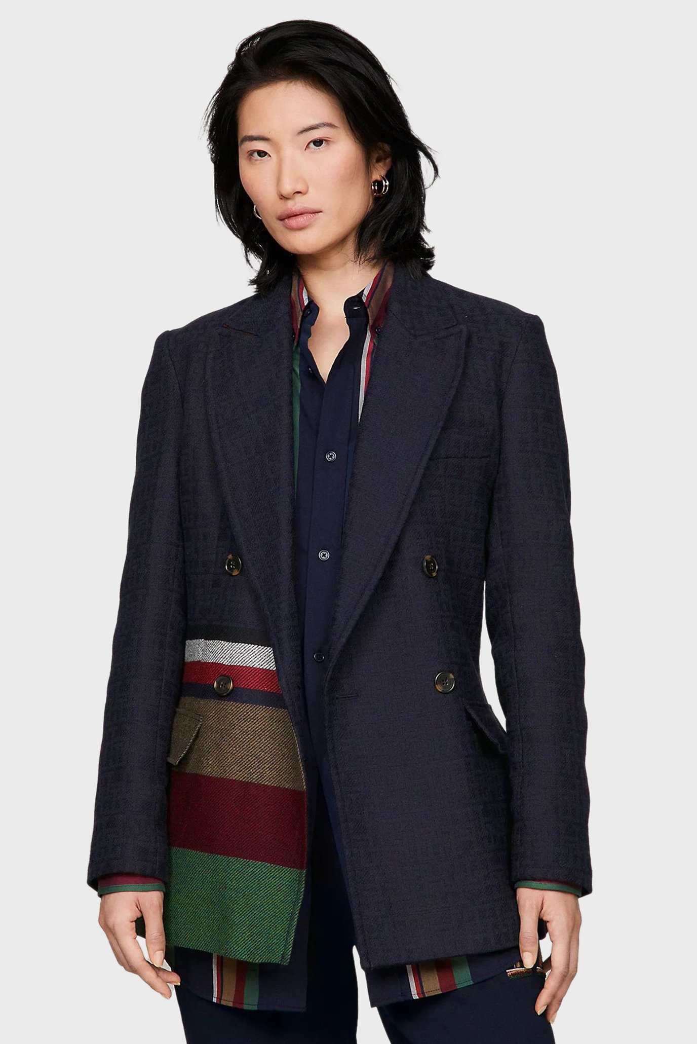 Темно-синий пиджак (унисекс) Tommy x Pendleton 2