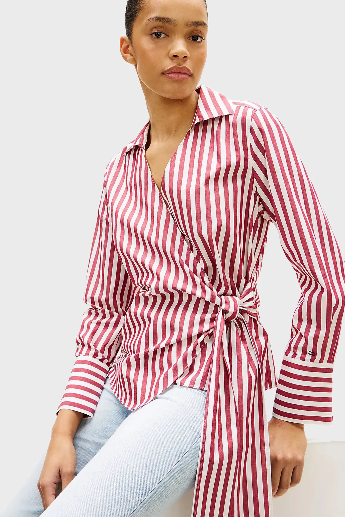 Рубашка POPLIN KNOT BLOUSE WITH LS 4