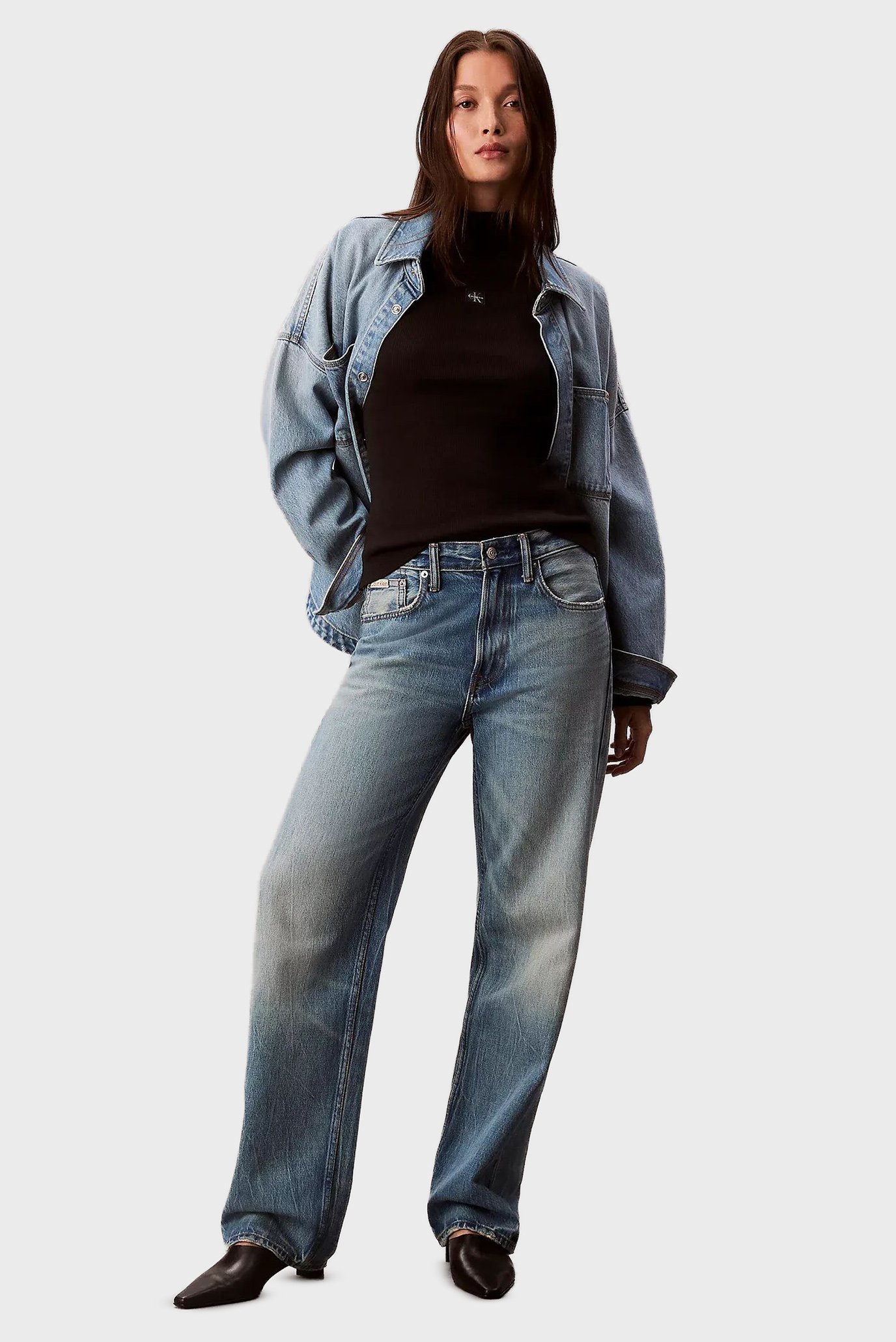 Лонгслив LS WOVEN LABEL TURTLENECKCalvin Klein Jeans Лонгслив LS WOVEN LABEL TURTLENECK 2