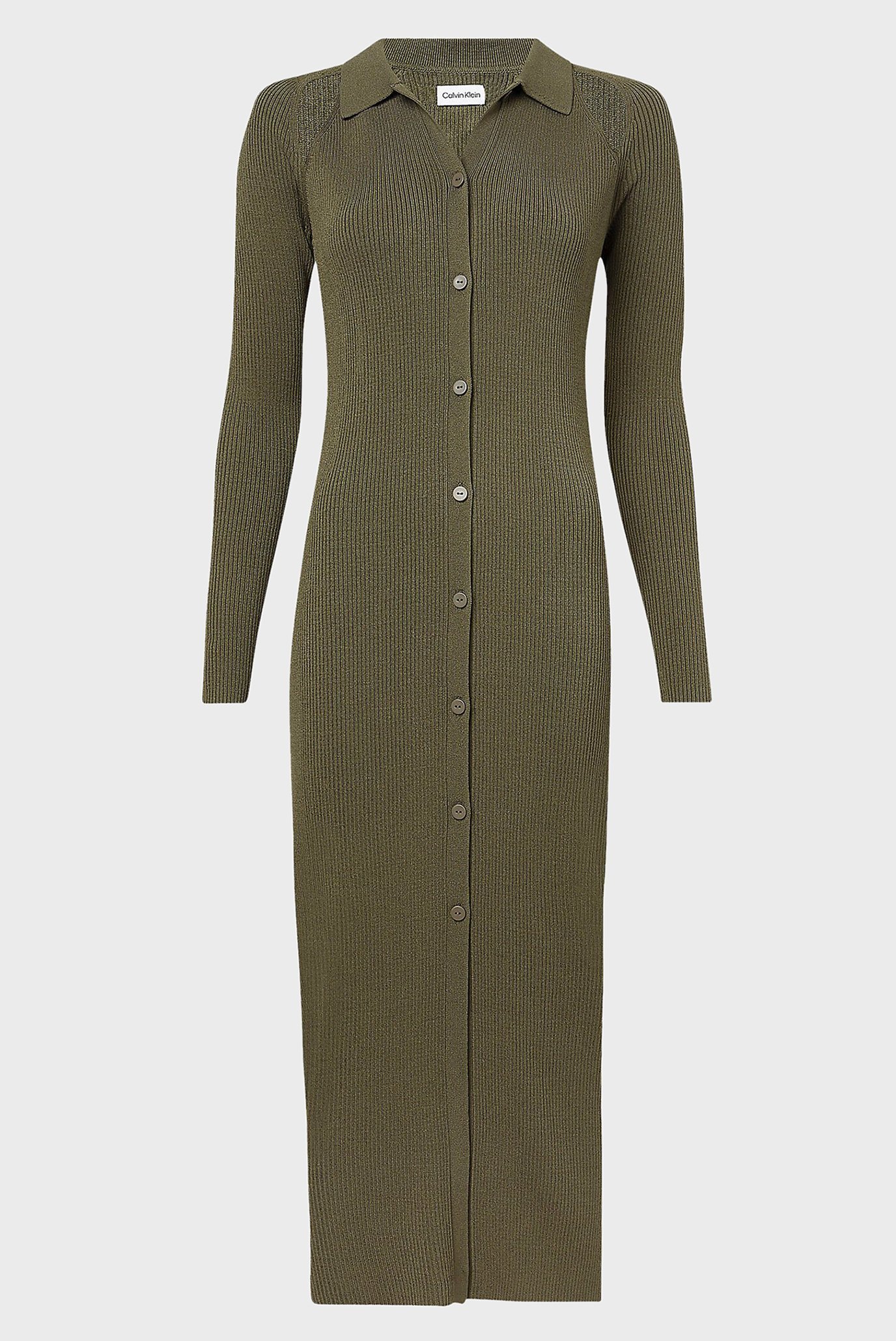 Женское зеленое платье ICONIC RIB SHIRT 5