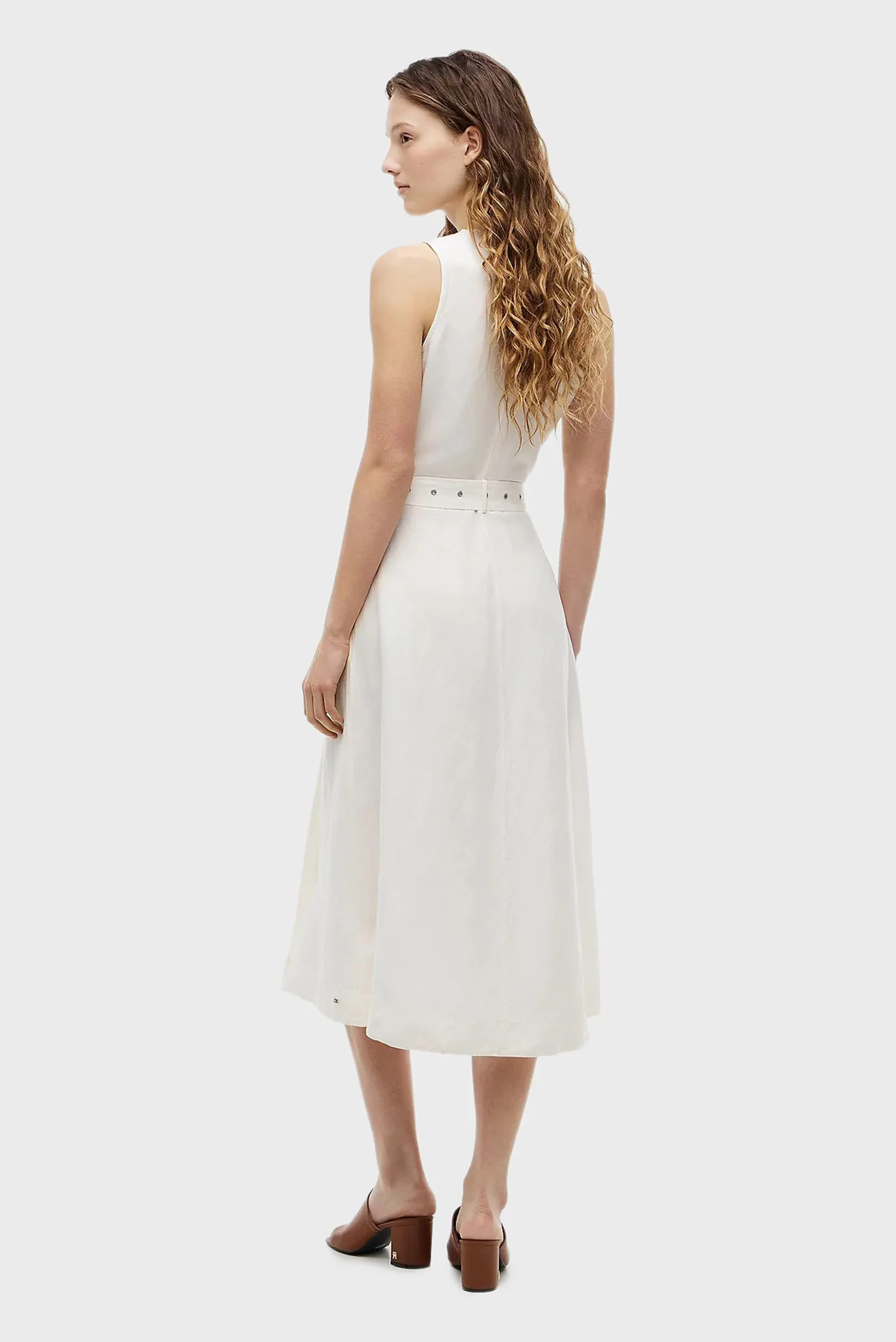 Платье VIS LINEN BELTED MIDI NS DRESS 4
