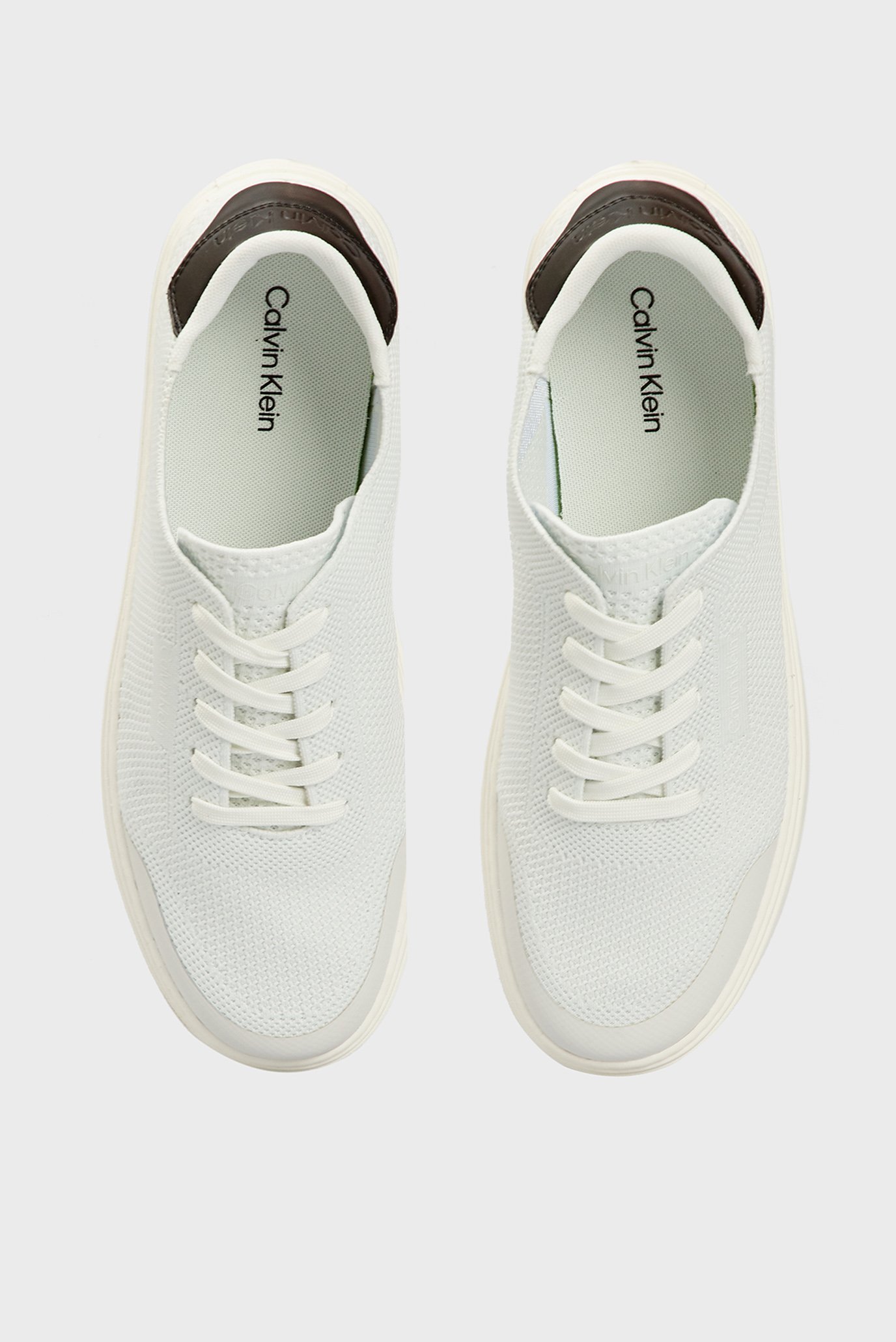 Мужские белые сникеры LOW TOP LACE UP KNITCalvin Klein Мужские белые сникеры LOW TOP LACE UP KNIT 10