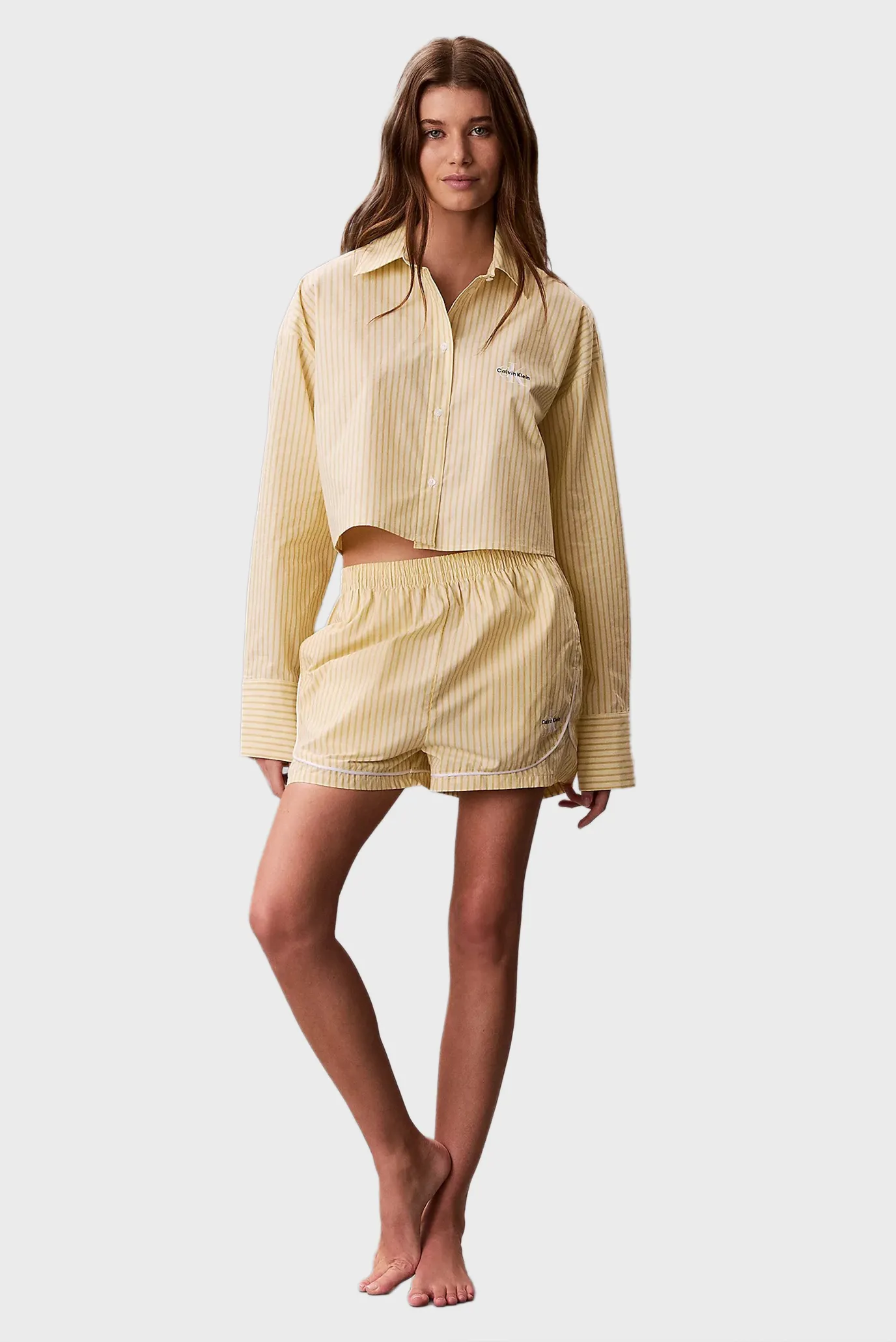 Ночная рубашка CK GRAPHIC CROPPED POPLIN SHIRT 3