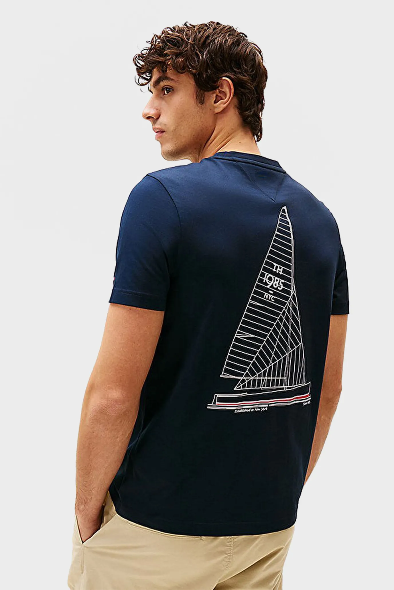 Мужская темно-синяя футболка OUTLINE SAILING 2