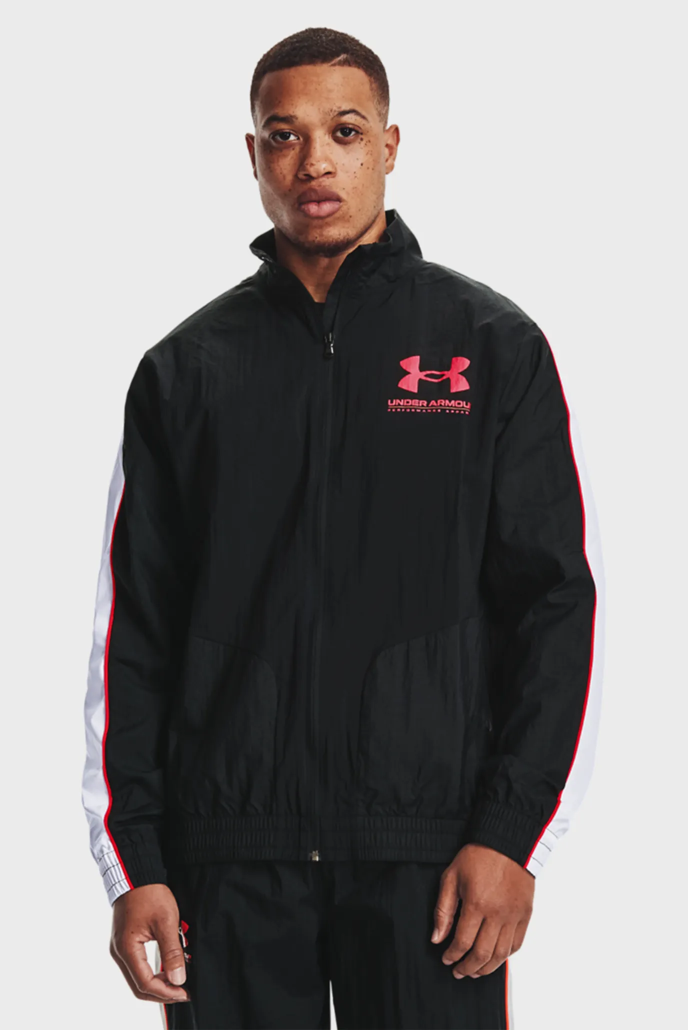 Мужская черная ветровка UA WOVEN TRACK JACKET 7