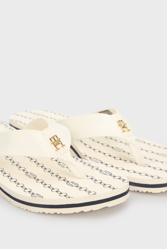 Женские белые вьетнамки с узором TH CHAIN PRINT BEACH SANDAL