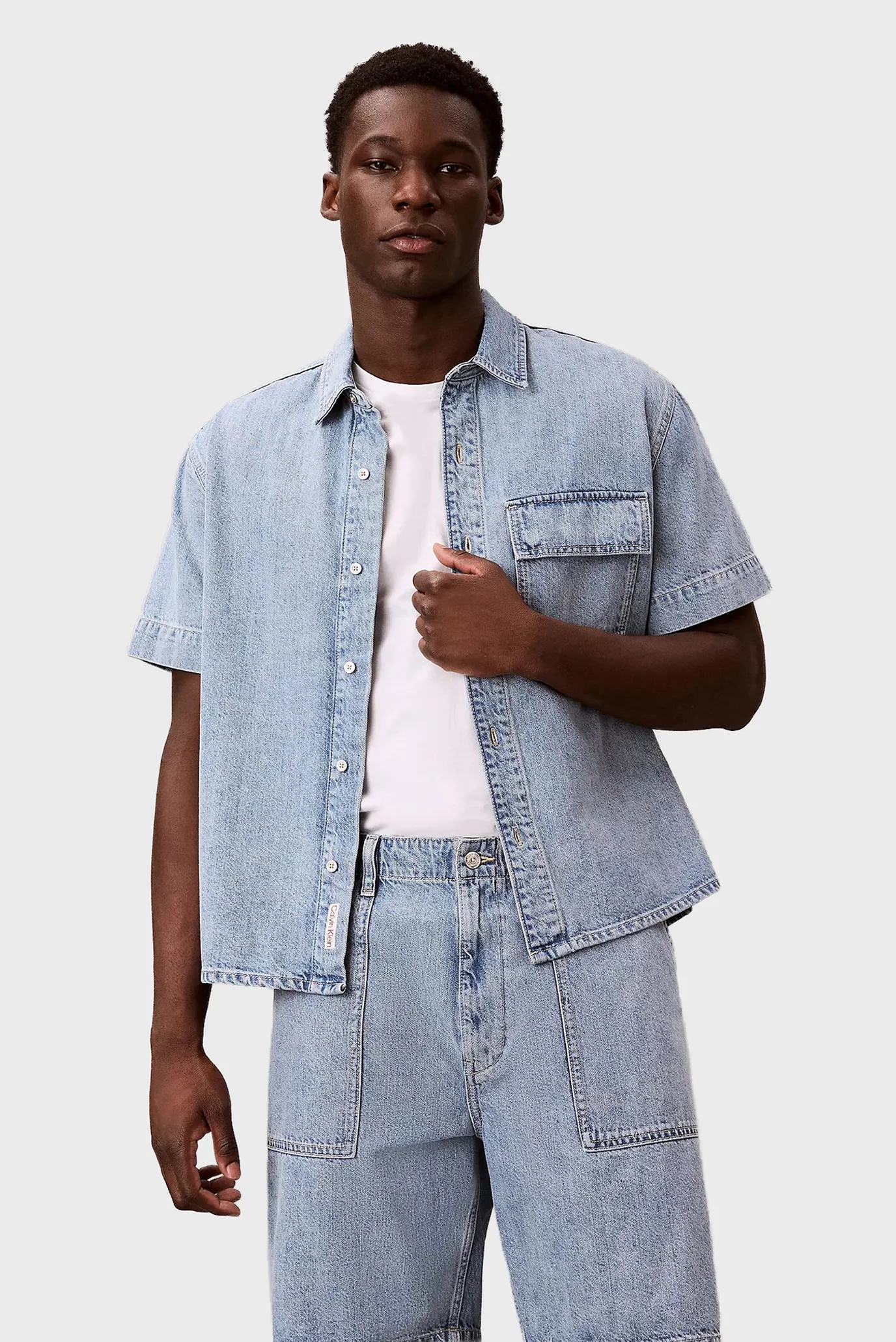 Рубашка с коротким рукавом SS LINEN DENIM UTILITY SHIRT SHA 1