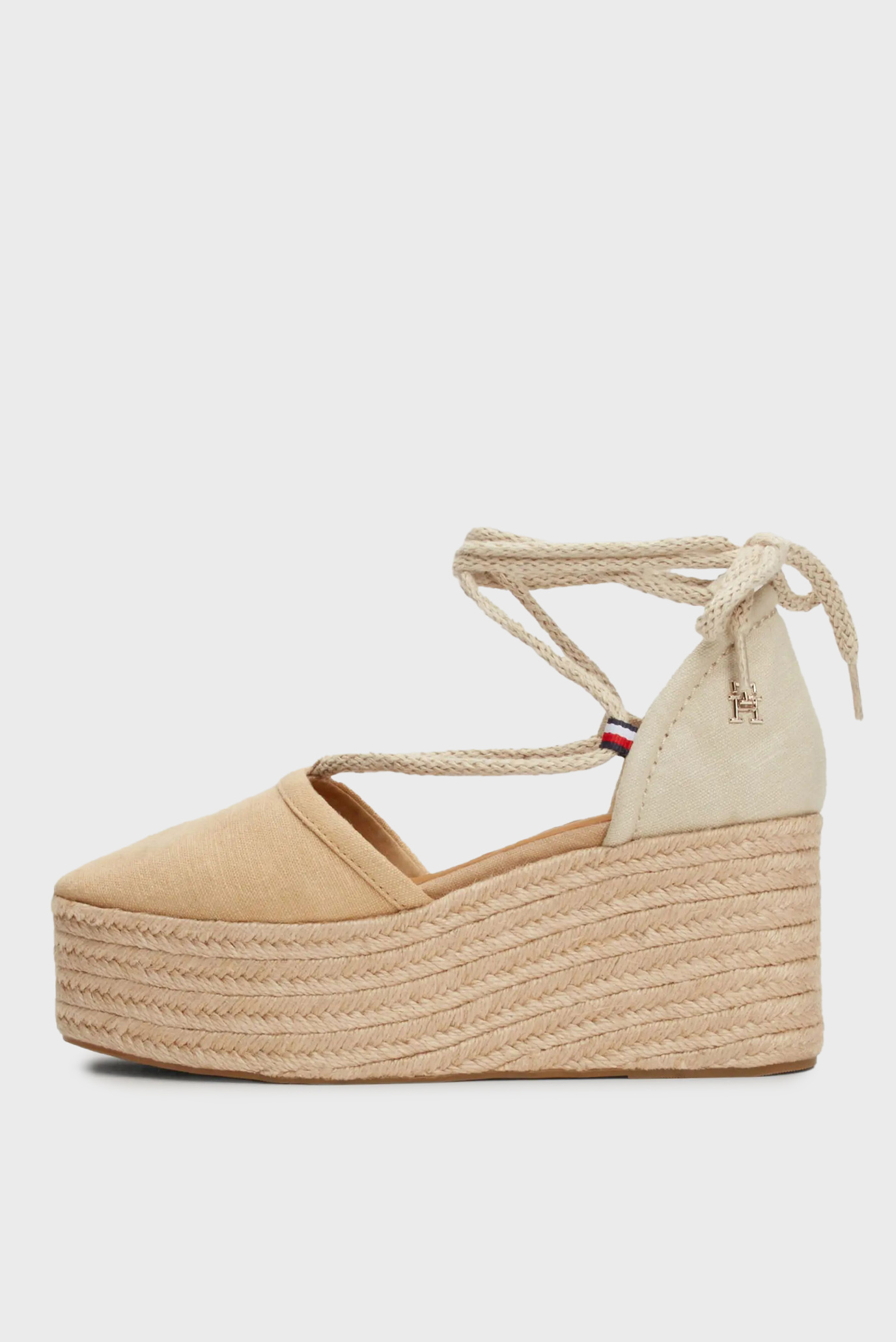 Босоножки CLOSED TOE LINEN FLATFORM 6