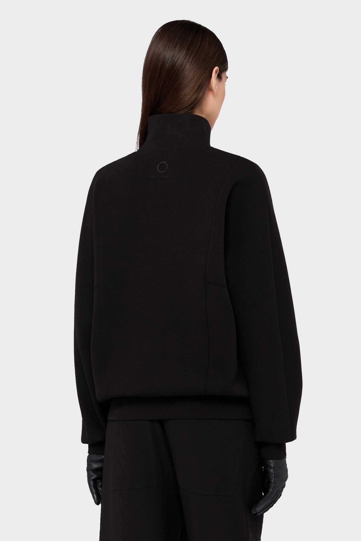 Реглан WF553F04 ZIPPED SWEATSHIRT - UROBORO TRUSSARDI PRINT - SCUBA 2