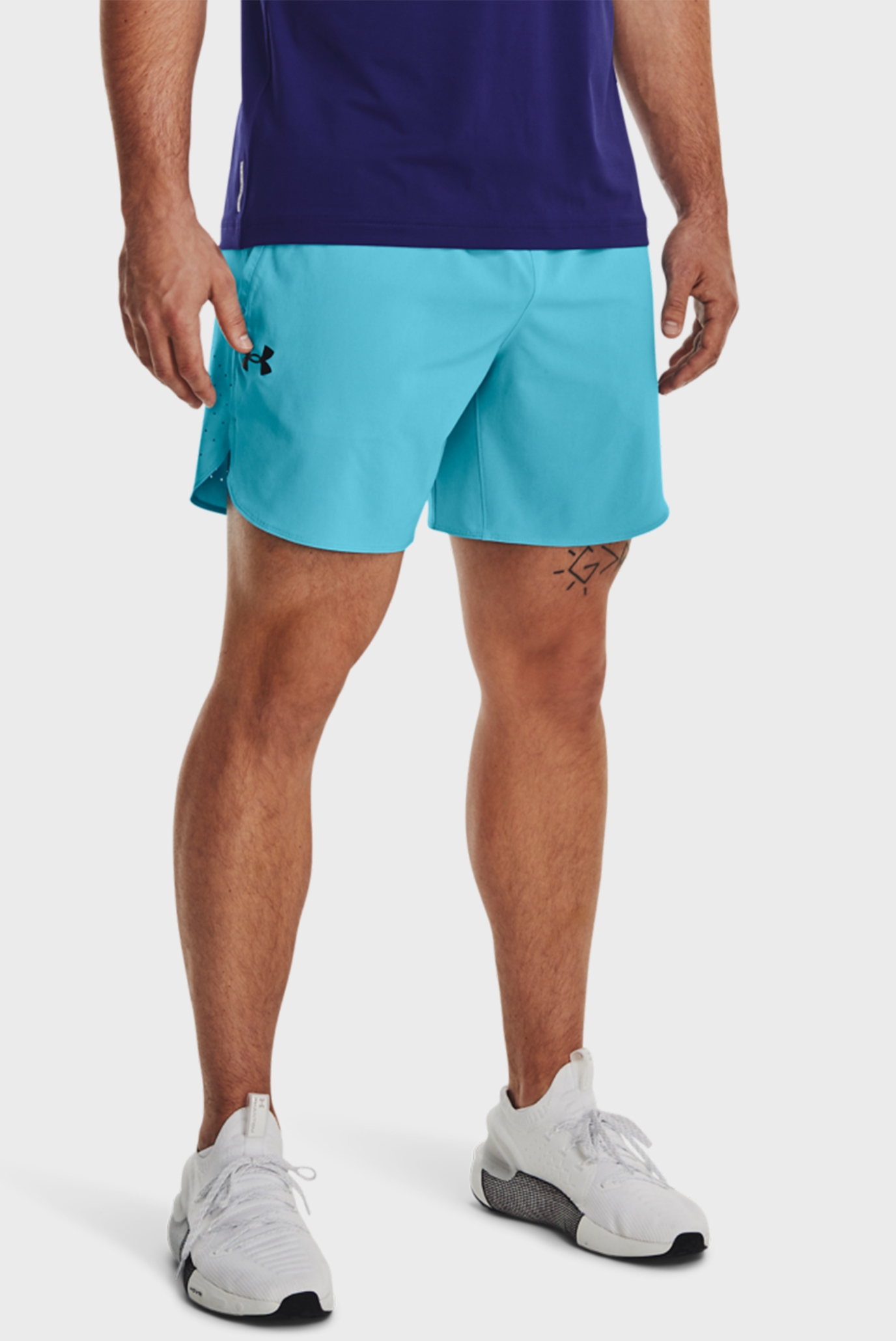 Мужские голубые шорты UA Peak Woven Shorts 7