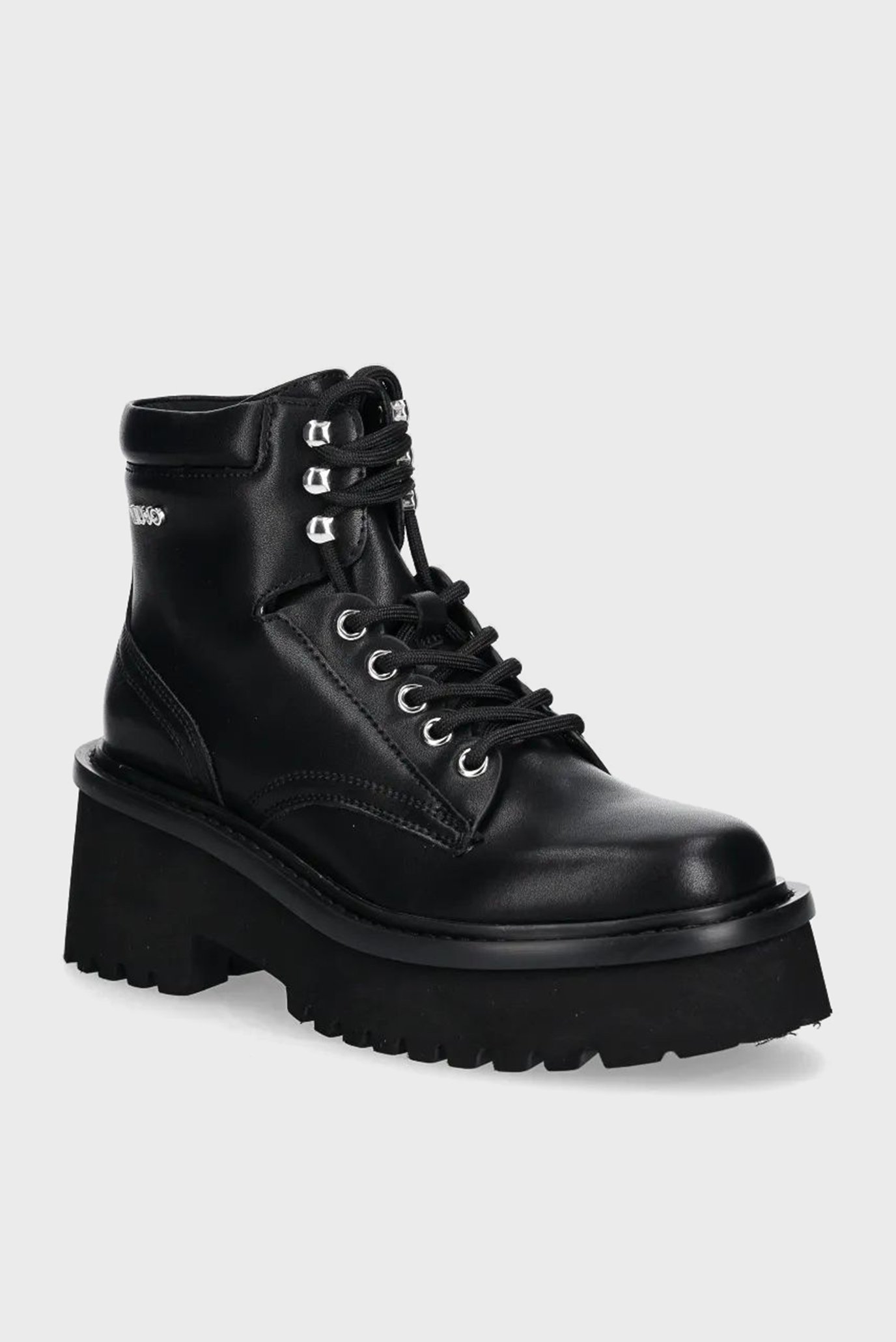 Женские черные кожаные ботинки 2