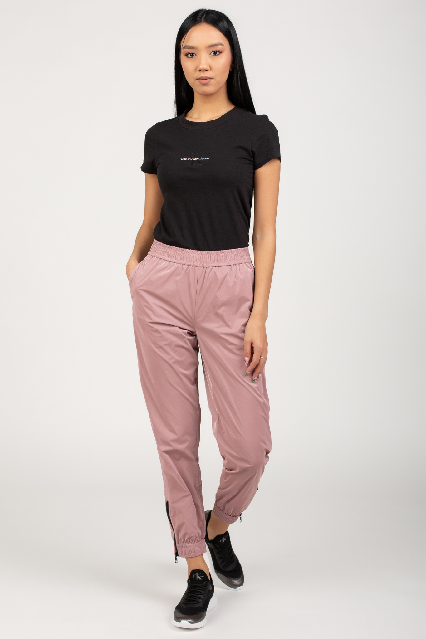 Женские пудровые спортивные брюки Calvin Klein Jeans Женские пудровые спортивные брюки 4