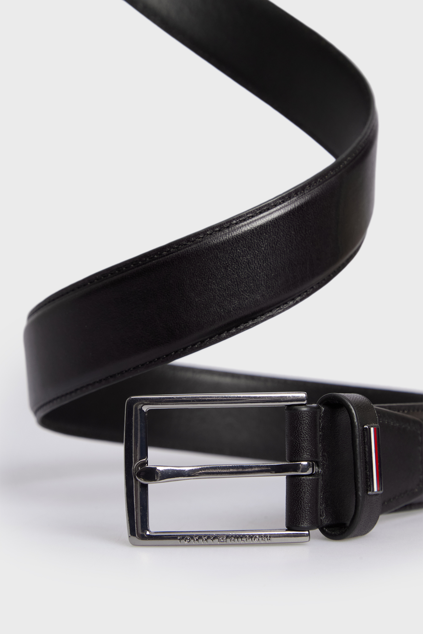 Мужской черный кожаный ремень BUSINESS 3.5 2