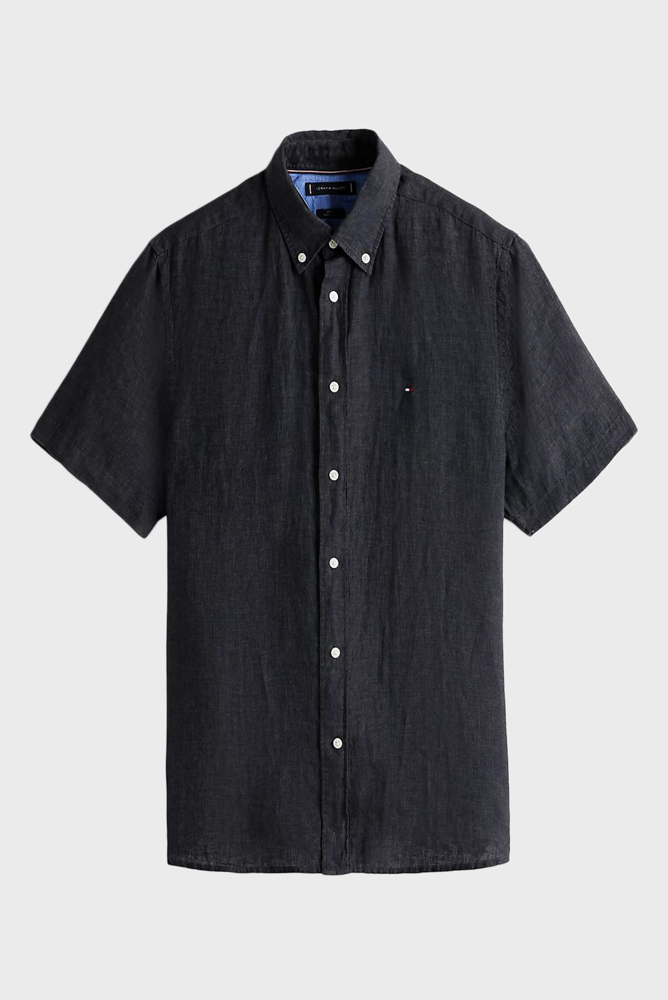 Мужская черная льняная рубашка PIGMENT DYED LINEN 5
