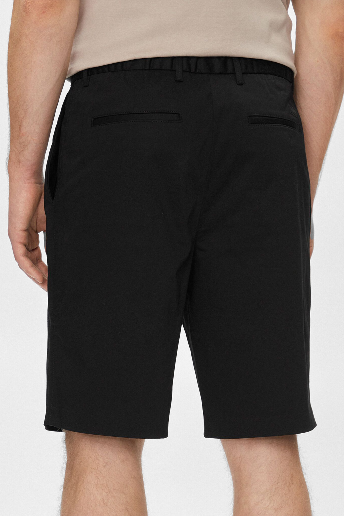 Мужские черные шорты SATEEN STRETCH REGULAR STRAIGHT 3