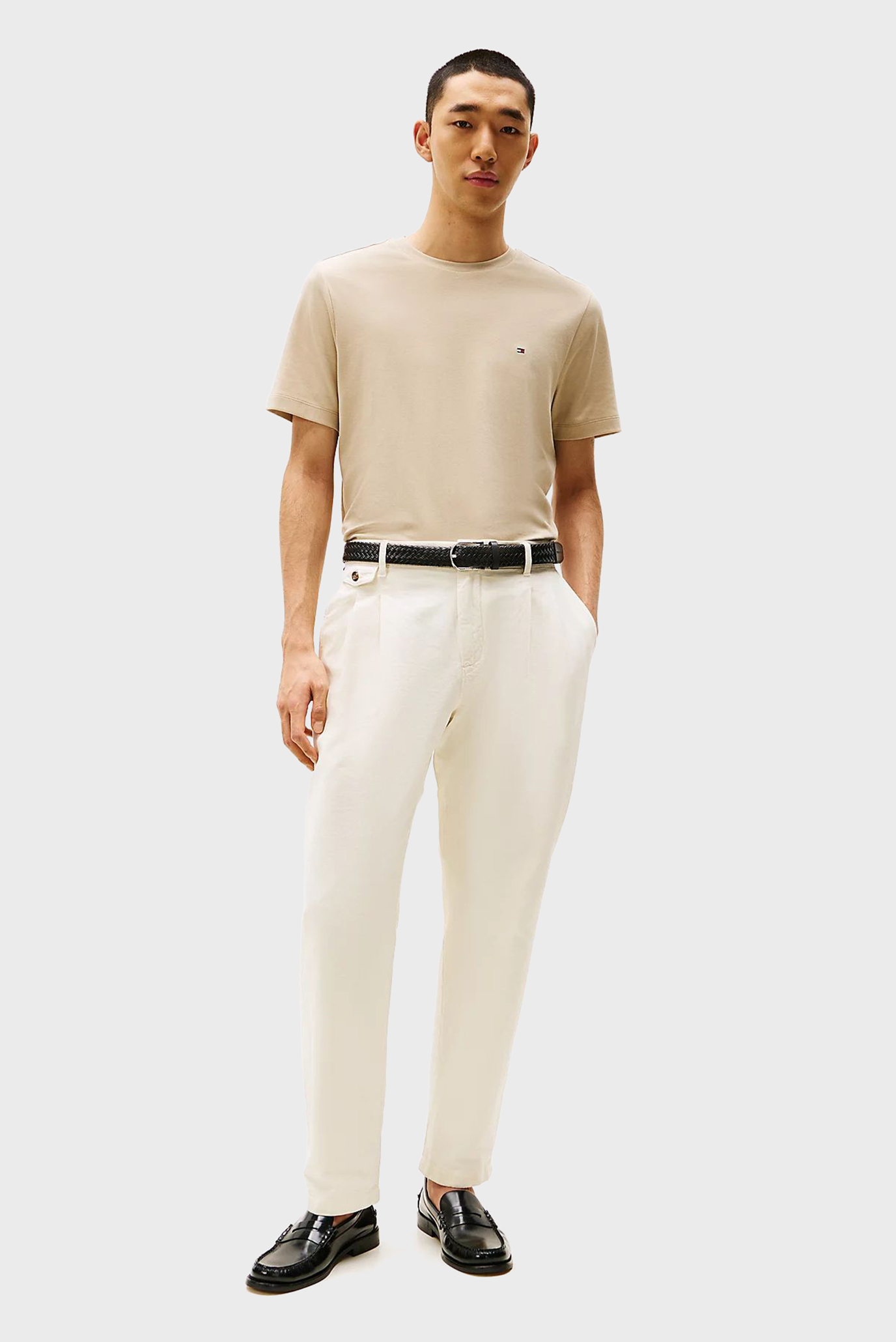 Мужская бежевая футболка LIGHT INTERLOCK TEE 2