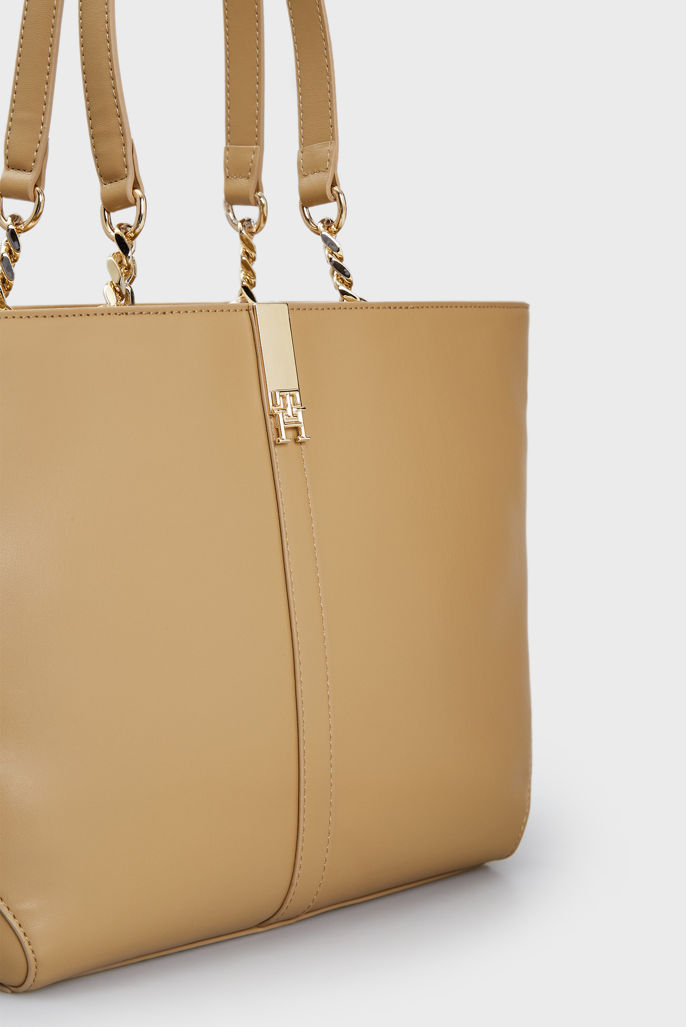 Женская бежевая сумка TH HERITAGE TOTE 5