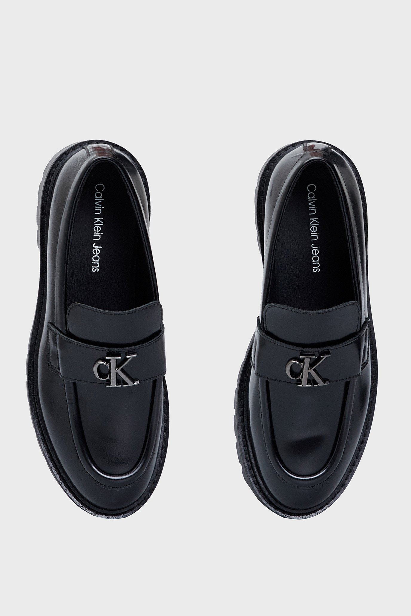 Женские черные кожаные лоферы COMBAT LOAFER MG MTLCalvin Klein Jeans Женские черные кожаные лоферы COMBAT LOAFER MG MTL 4