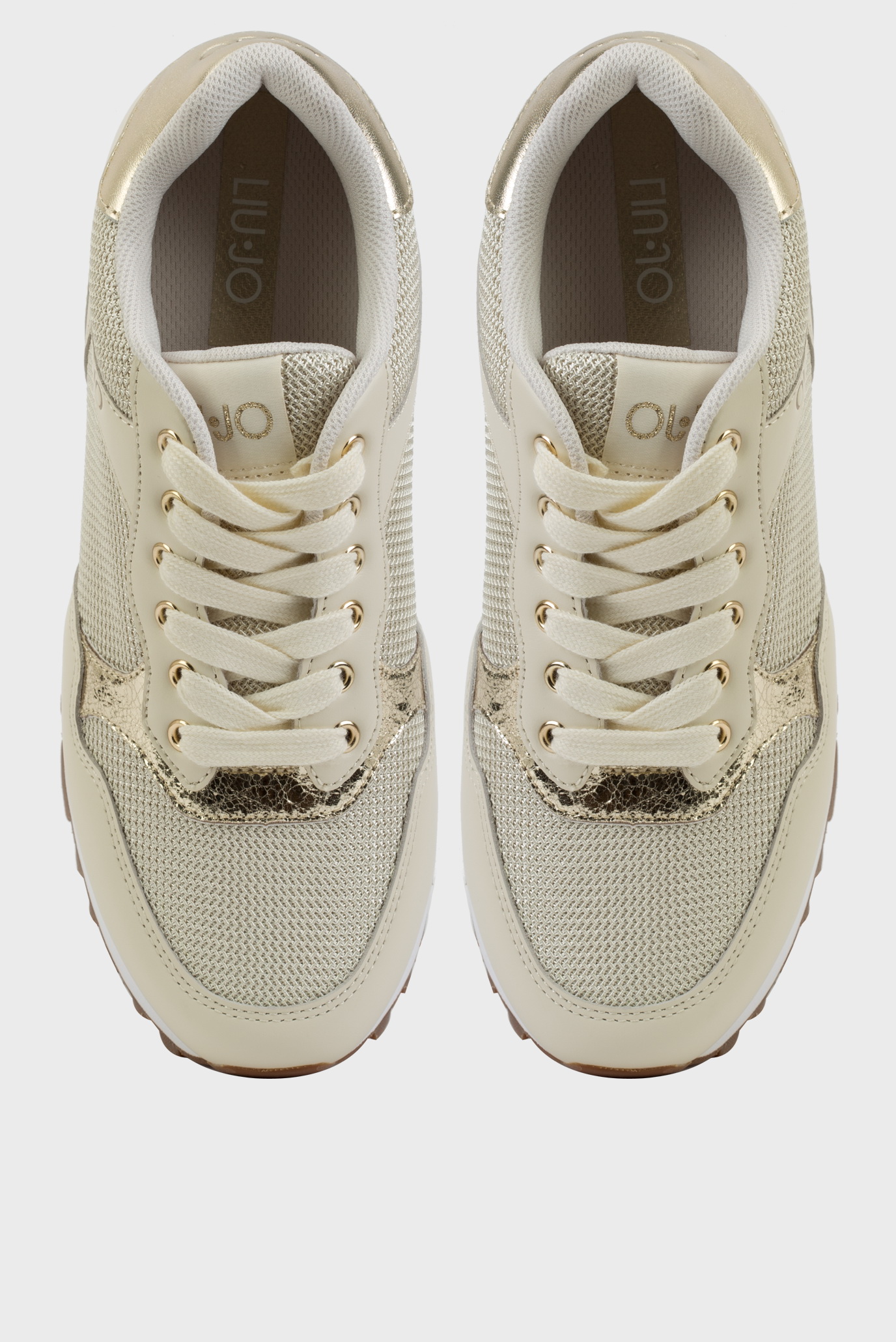 Кроссовки LIU JO WONDER 39 - SNEAKER CALF LEATHER MESH IVORY 4