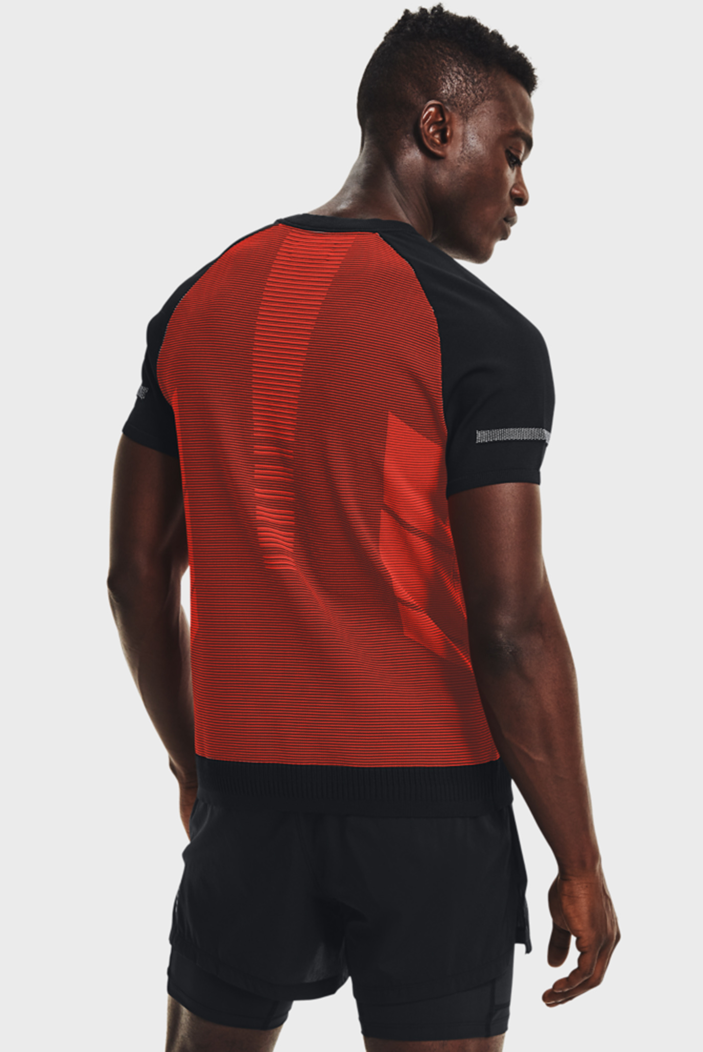 Мужская красная футболка UA IntelliKnit Half Zip SS 8