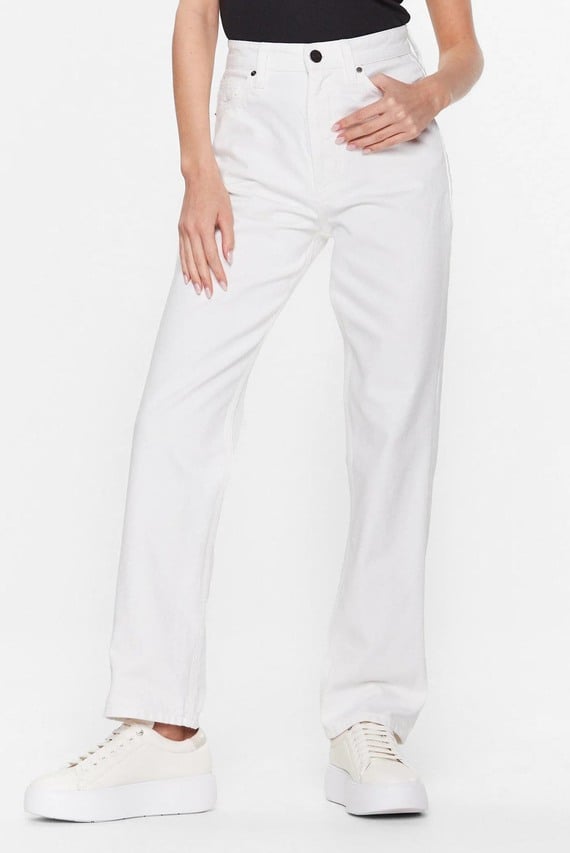 Джинсы HIGH RISE STRAIGHT - WHITE