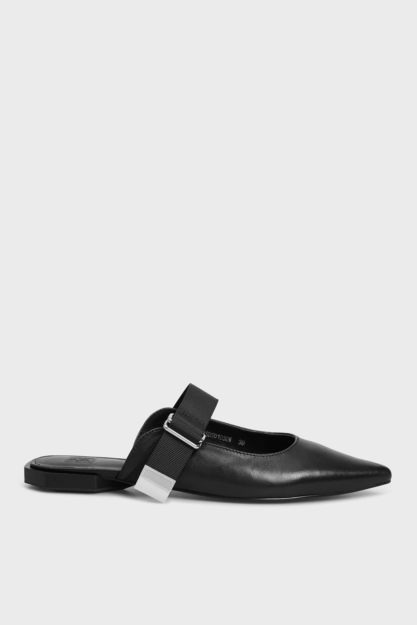 Женские черные кожаные мюли Pili 6