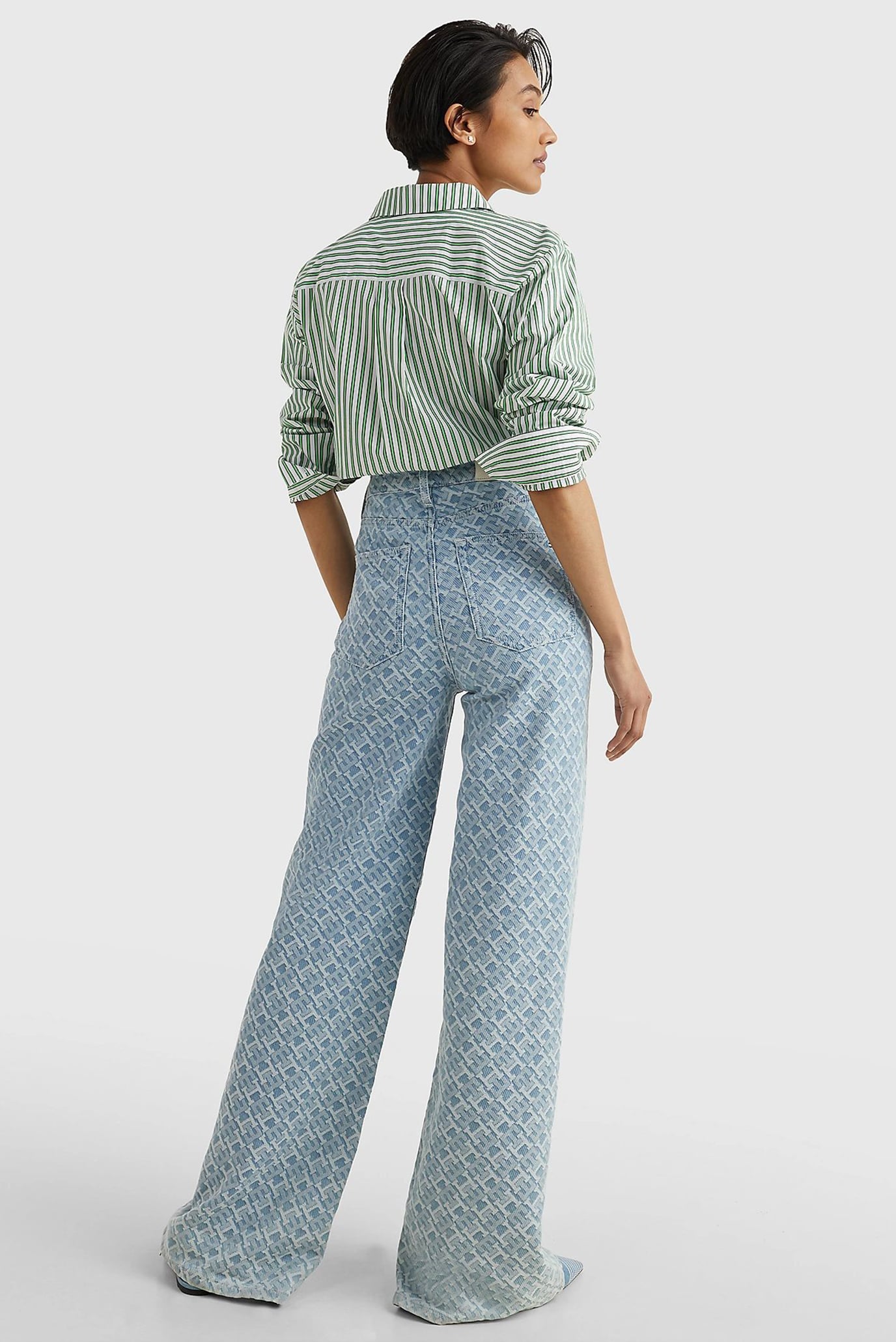 Джинсы AMD JACQUARD WIDE LEG HW 3