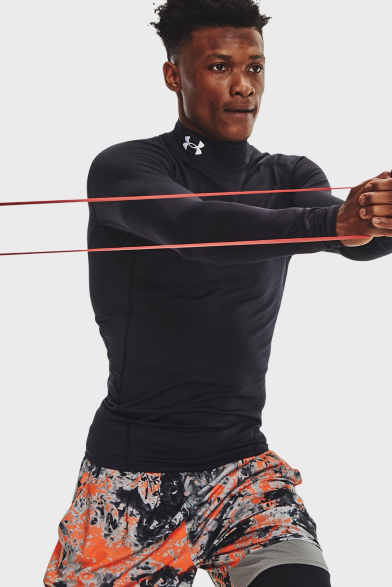 Мужской черный термореглан UA CG Armour Comp Mock 4