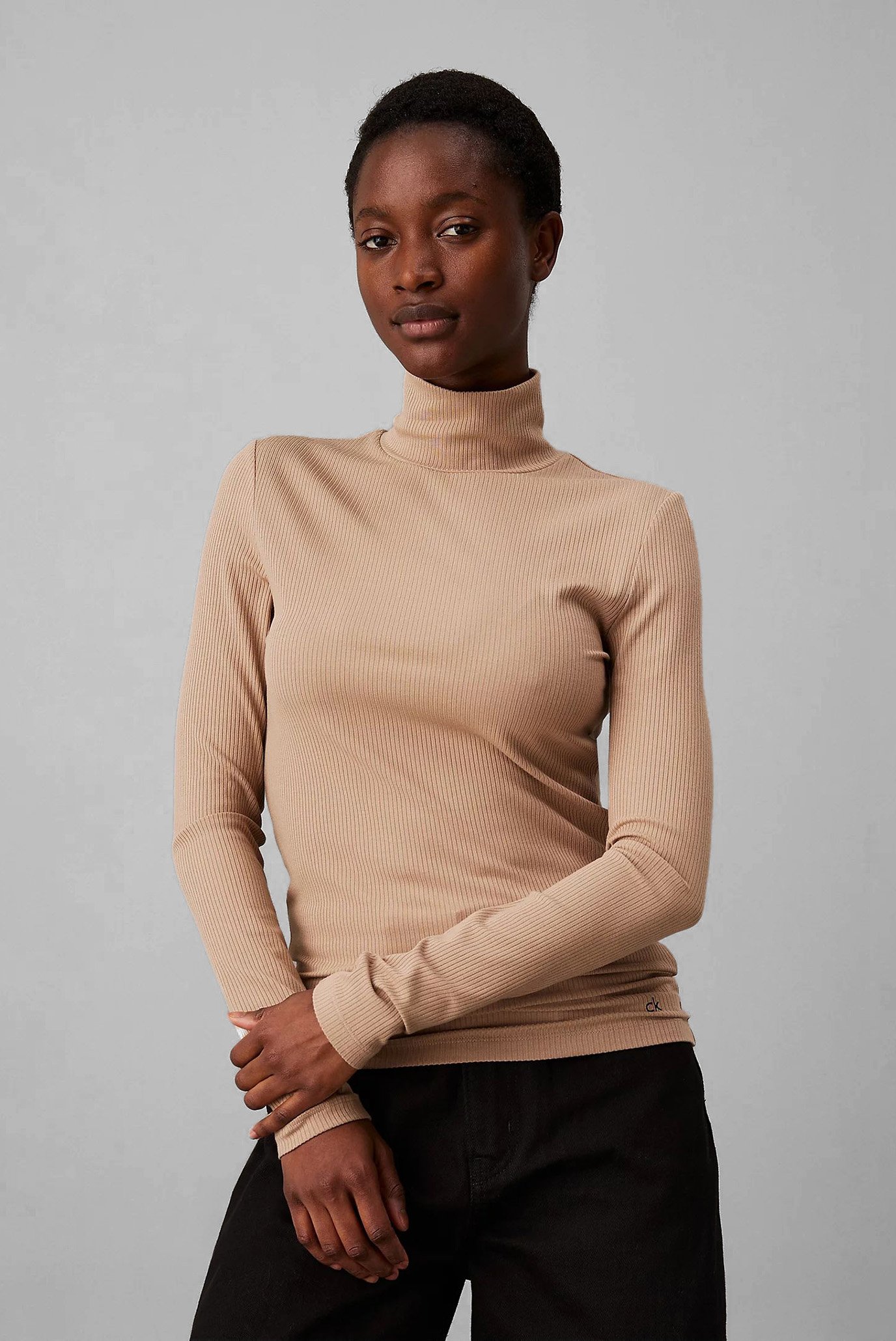 Лонгслив/MODAL RIB MOCK-NECK TOP 1