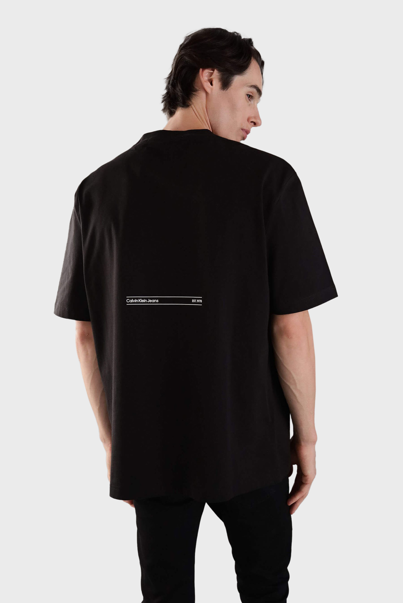 Мужская черная футболка EMBOSSED EUPHORIC FLORAL TEE 2