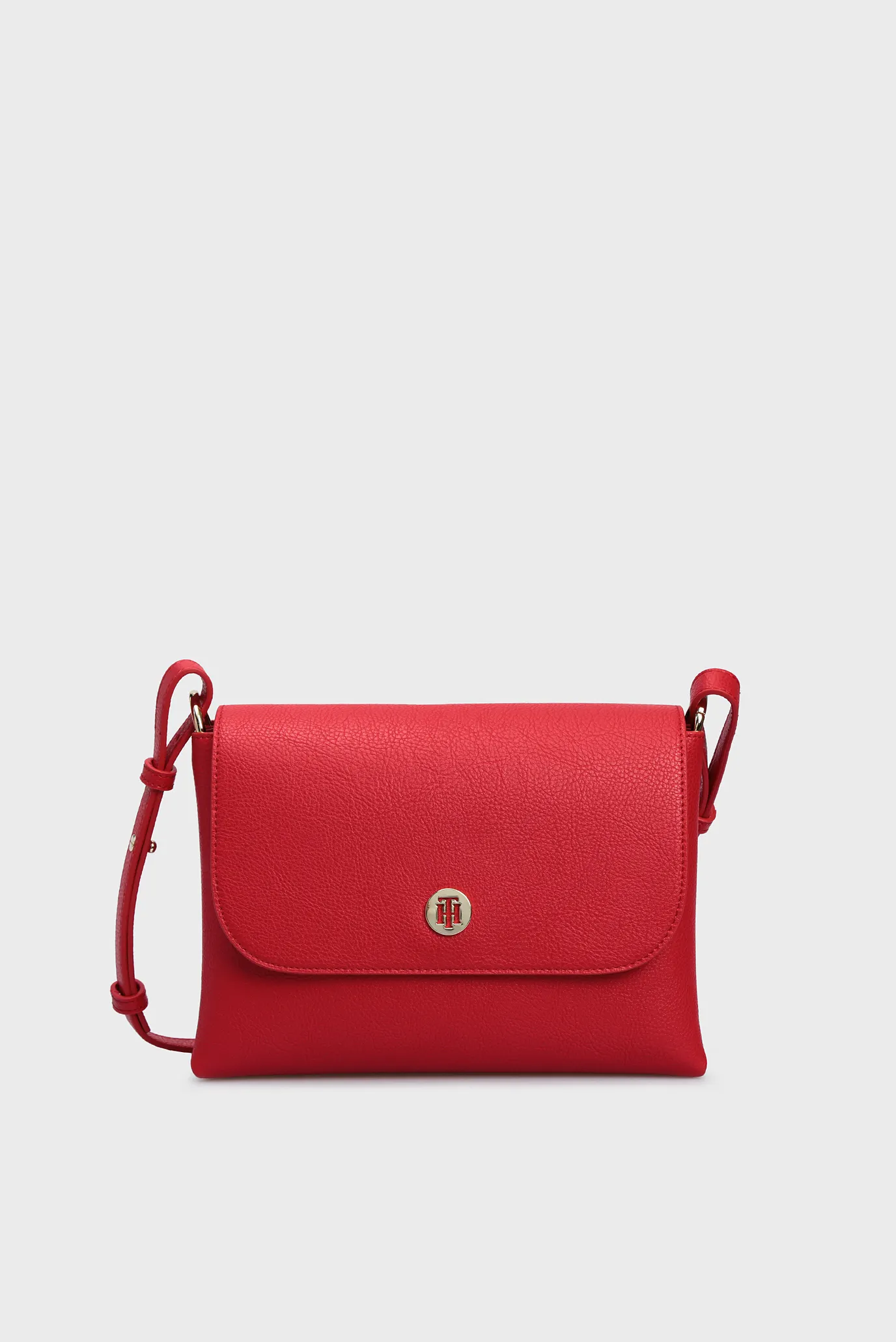 Женская красная сумка через плечо TH CORE FLAP 6