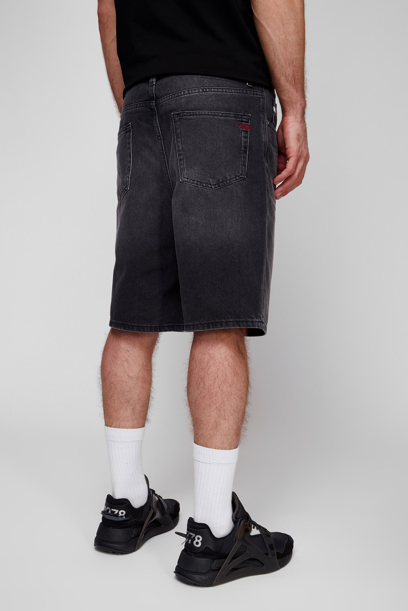 Мужские серые джинсовые шорты D-STRUKT-SHORT 8