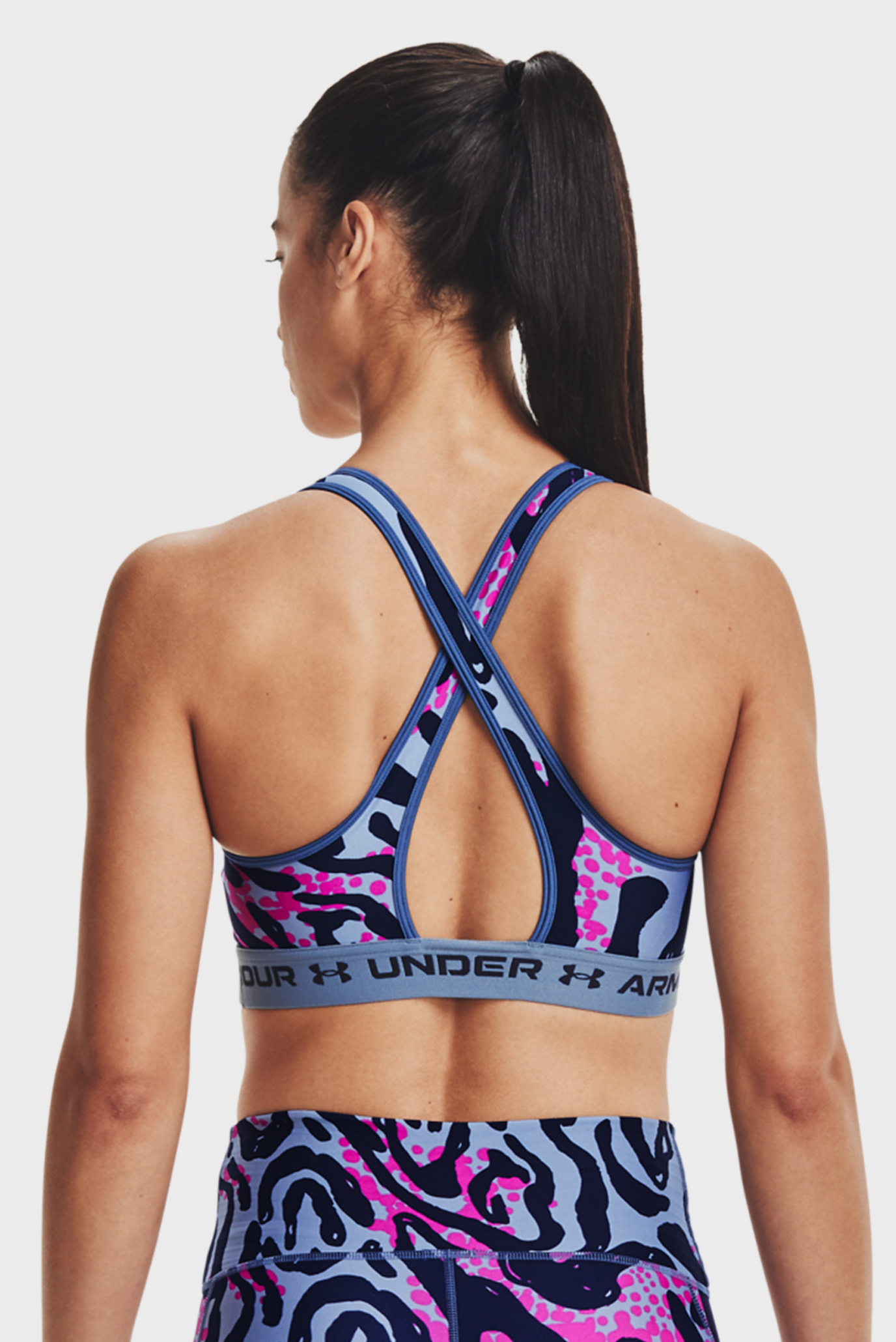 Женский топ с узором UA Crossback Mid Print 8