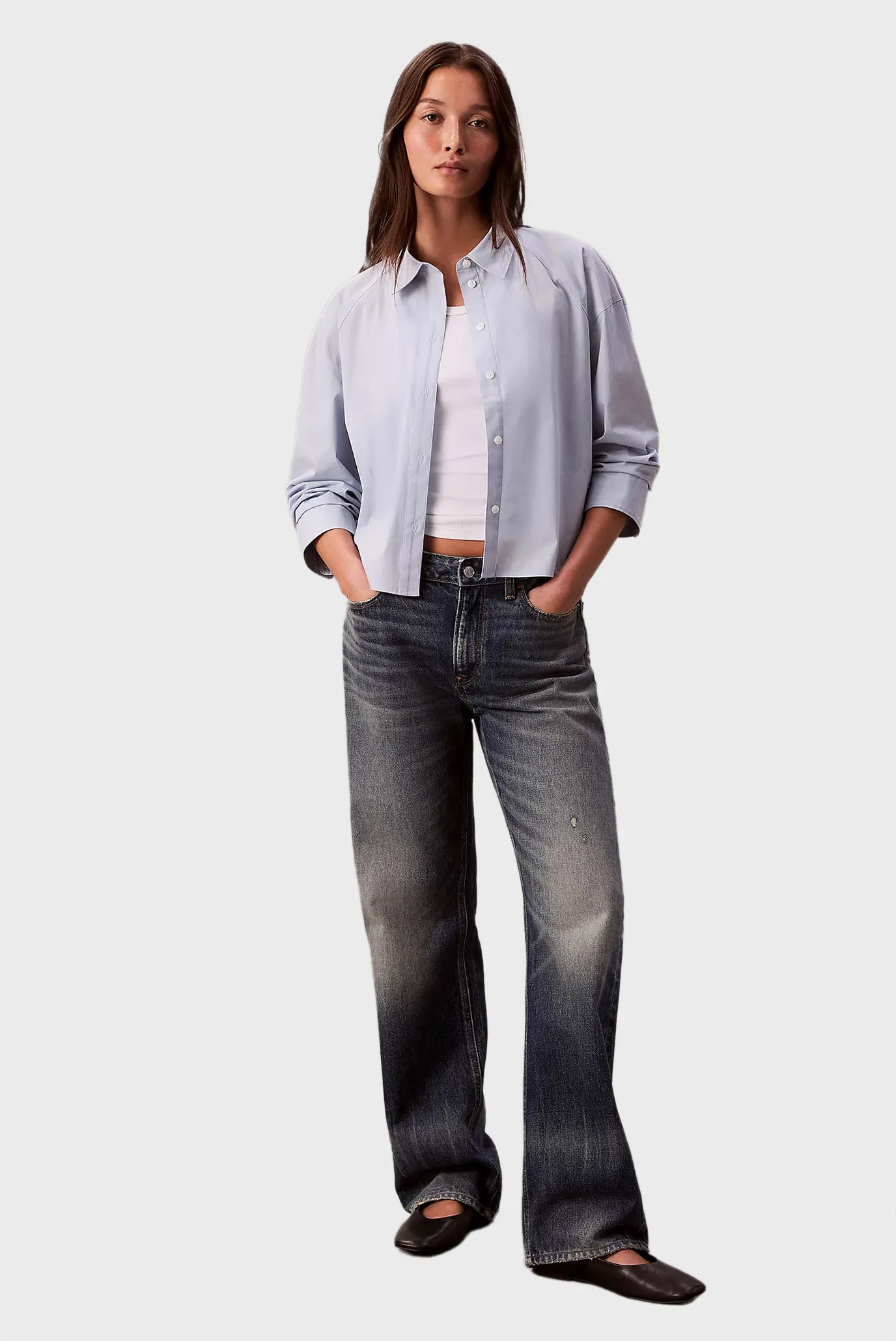 Рубашка SOLID BOXY CROPPED SHIRT 2