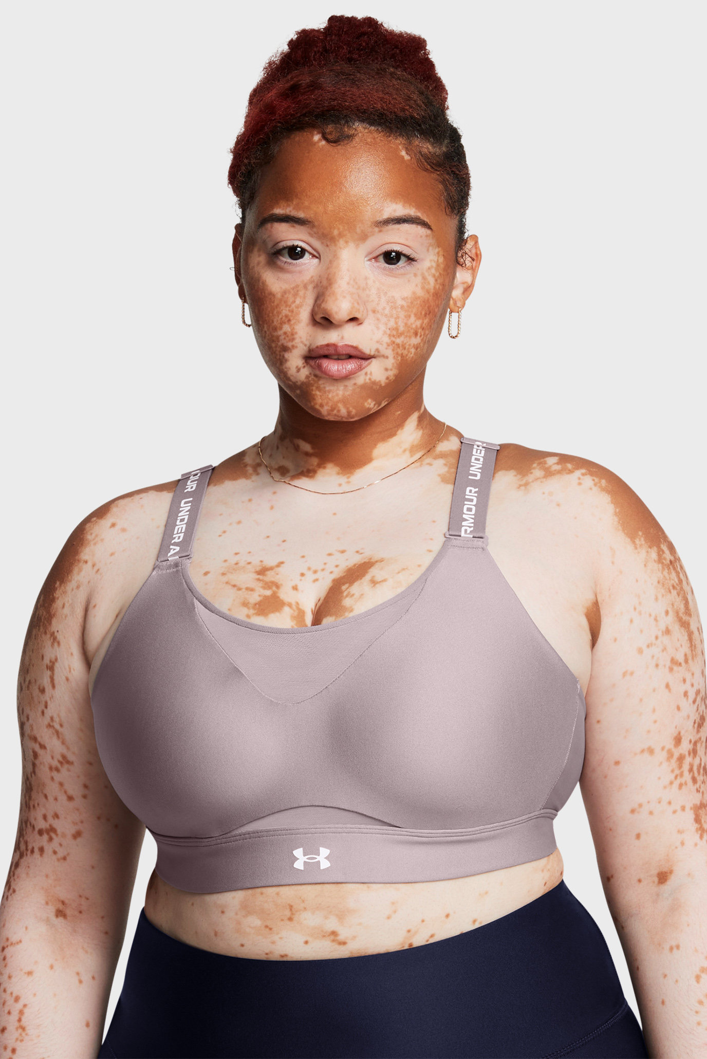 Женский серый топ UA Infinity High 2.0 Bra 4