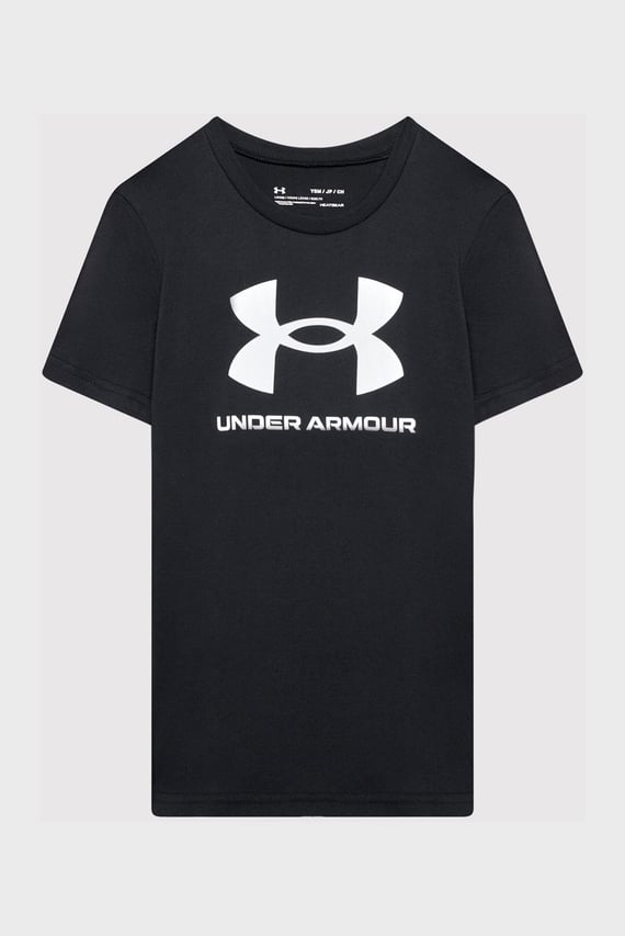 Детская черная футболка UA Sportstyle Logo SS
