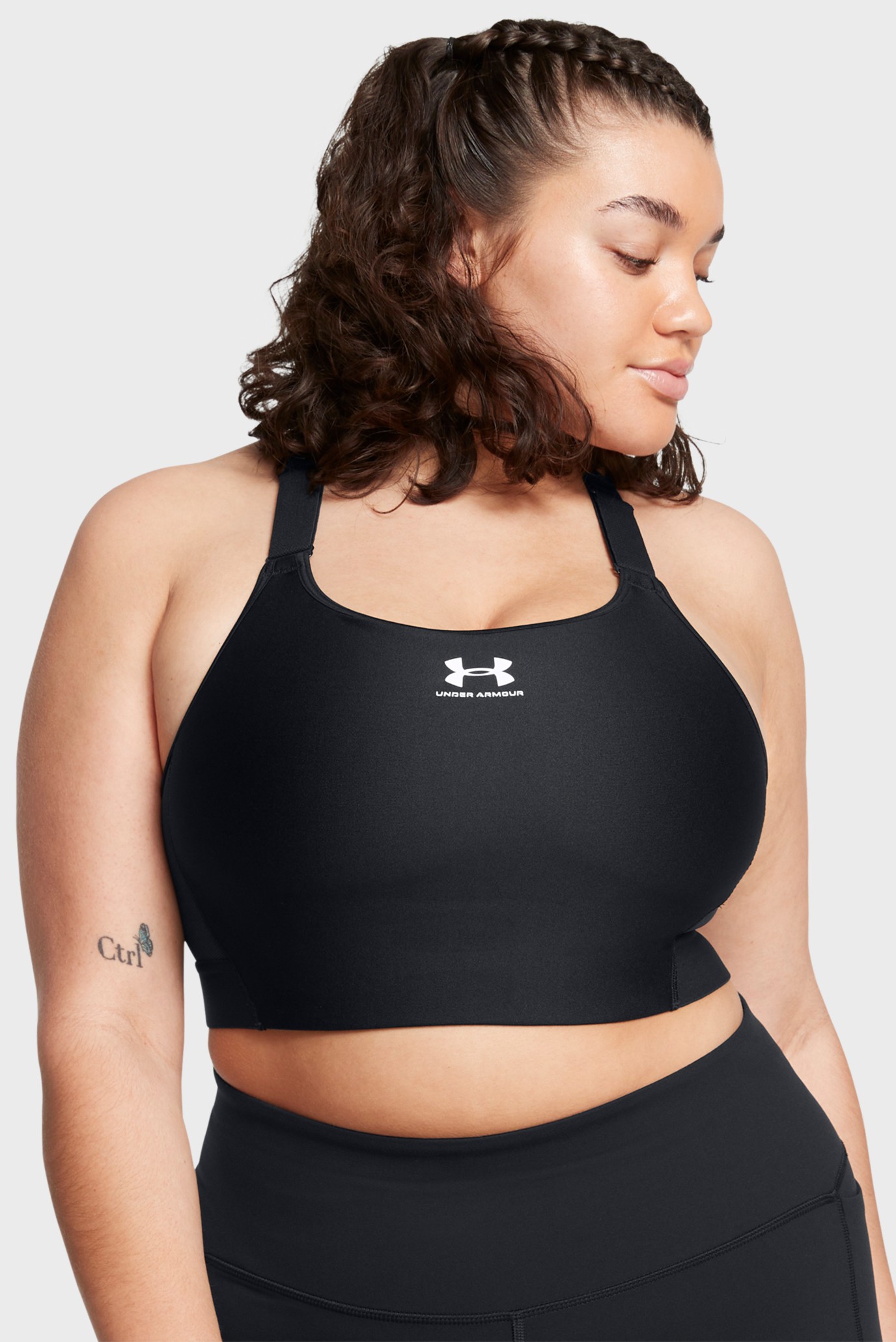 Женский черный топ UA HG Armour HighUnder Armour Женский черный топ UA HG Armour High 2