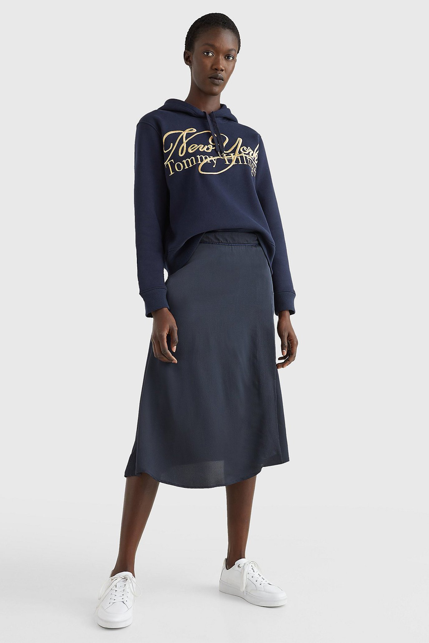 Женское темно-синее худи REG NY METALLIC 2