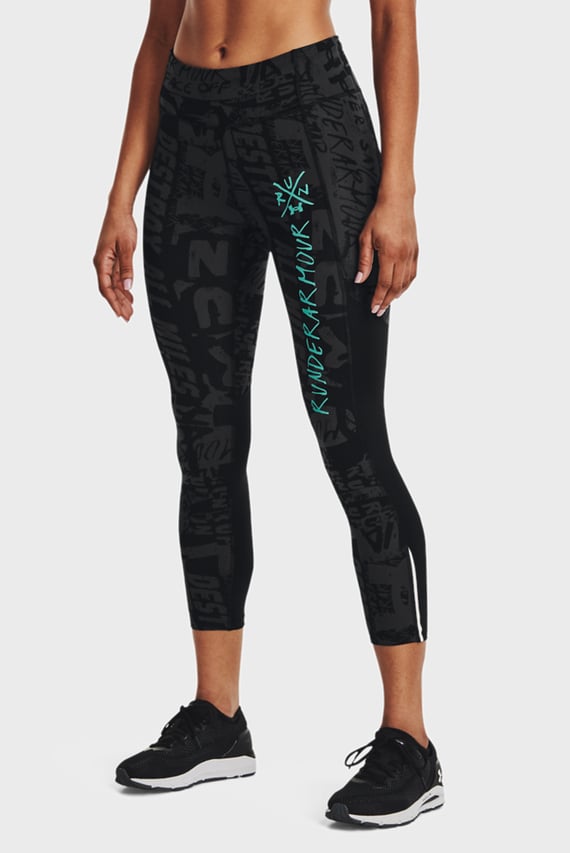 Женские черные тайтсы UA Destroy All Miles Ankle Tight Under Armour Женские черные тайтсы UA Destroy All Miles Ankle Tight Under Armour