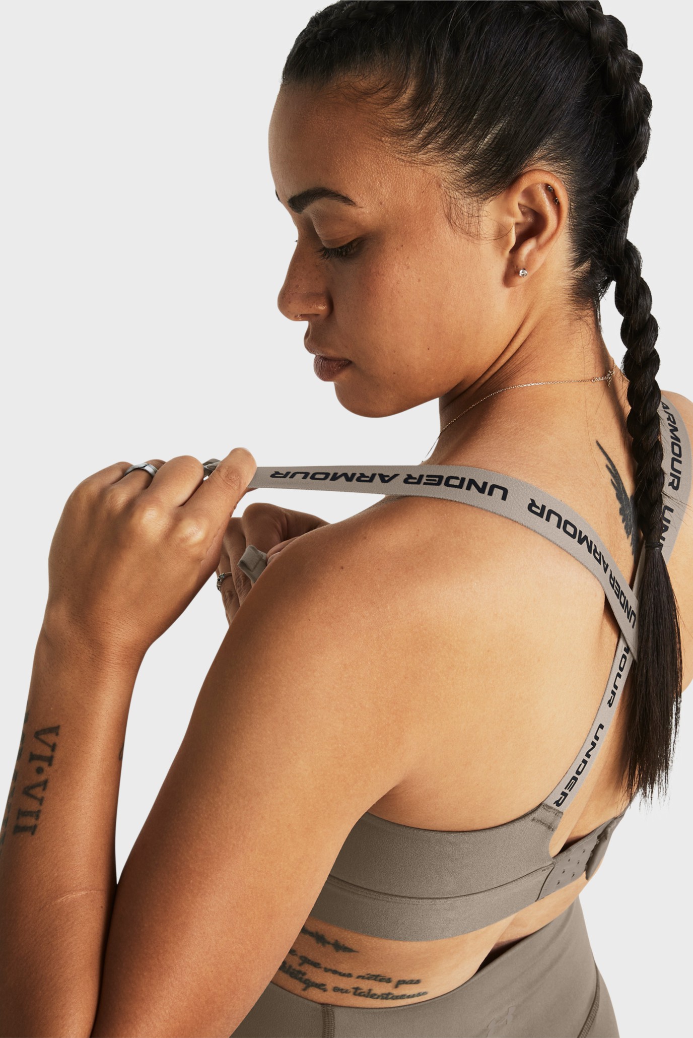 Топ/UA Infinity High Bra-BRN 3