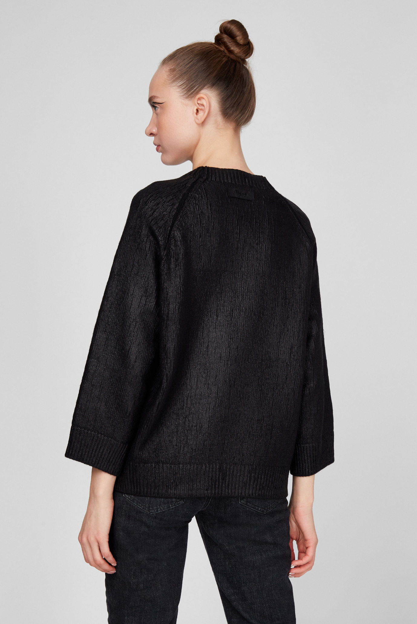 Женский черный свитшот M-NADYA 9