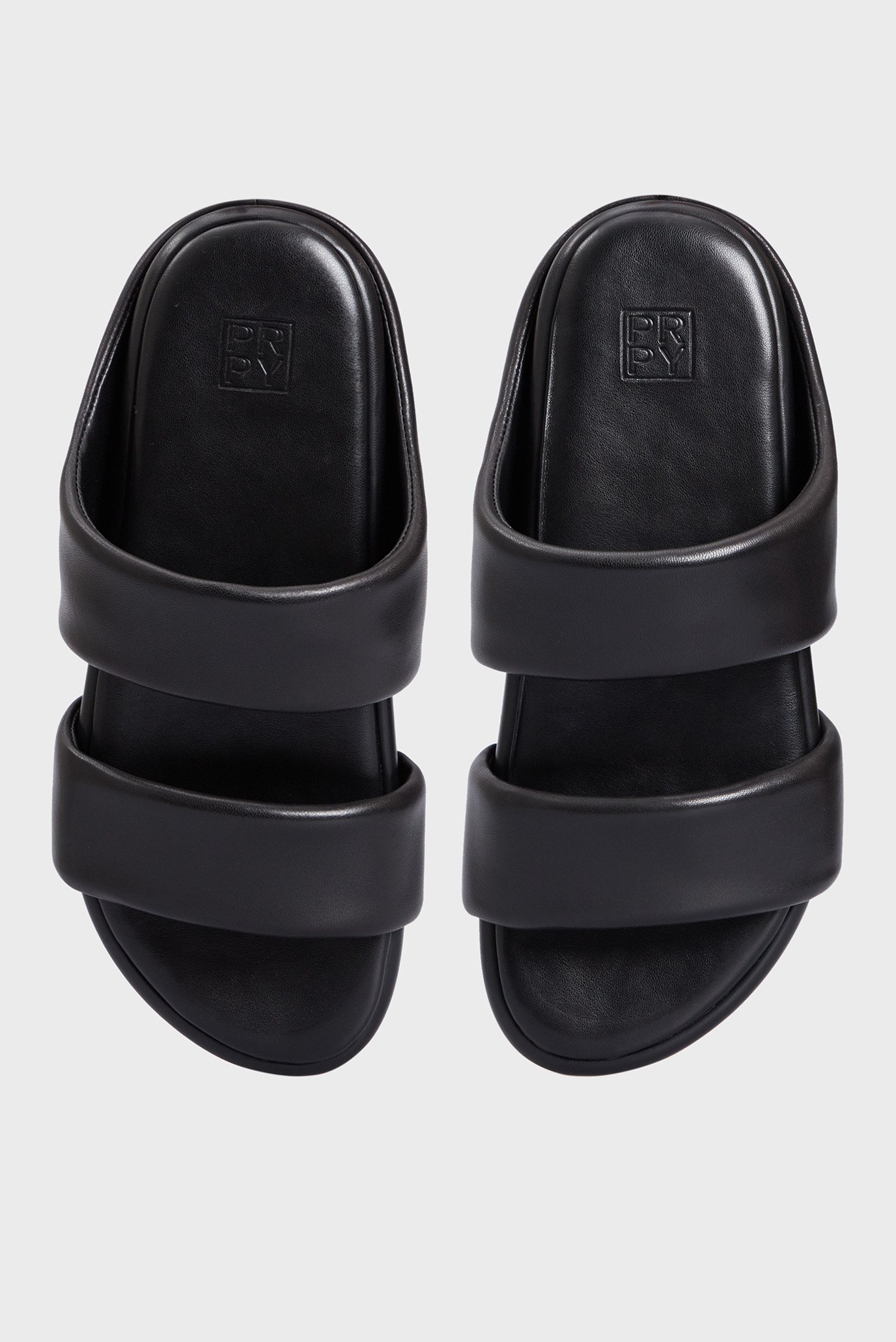 Женские черные кожаные слайдеры Cody 4