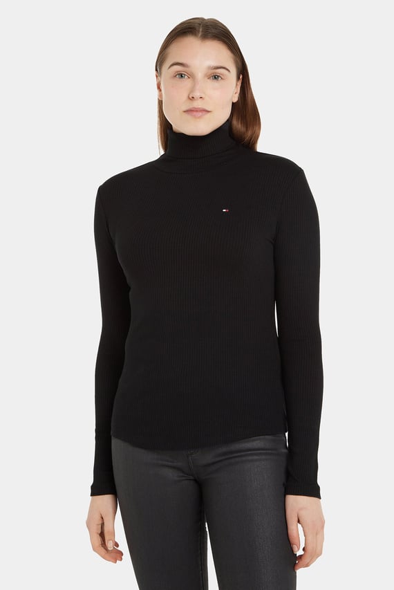 Лонгслив SLIM 5X2 RIB ROLL-NK LS