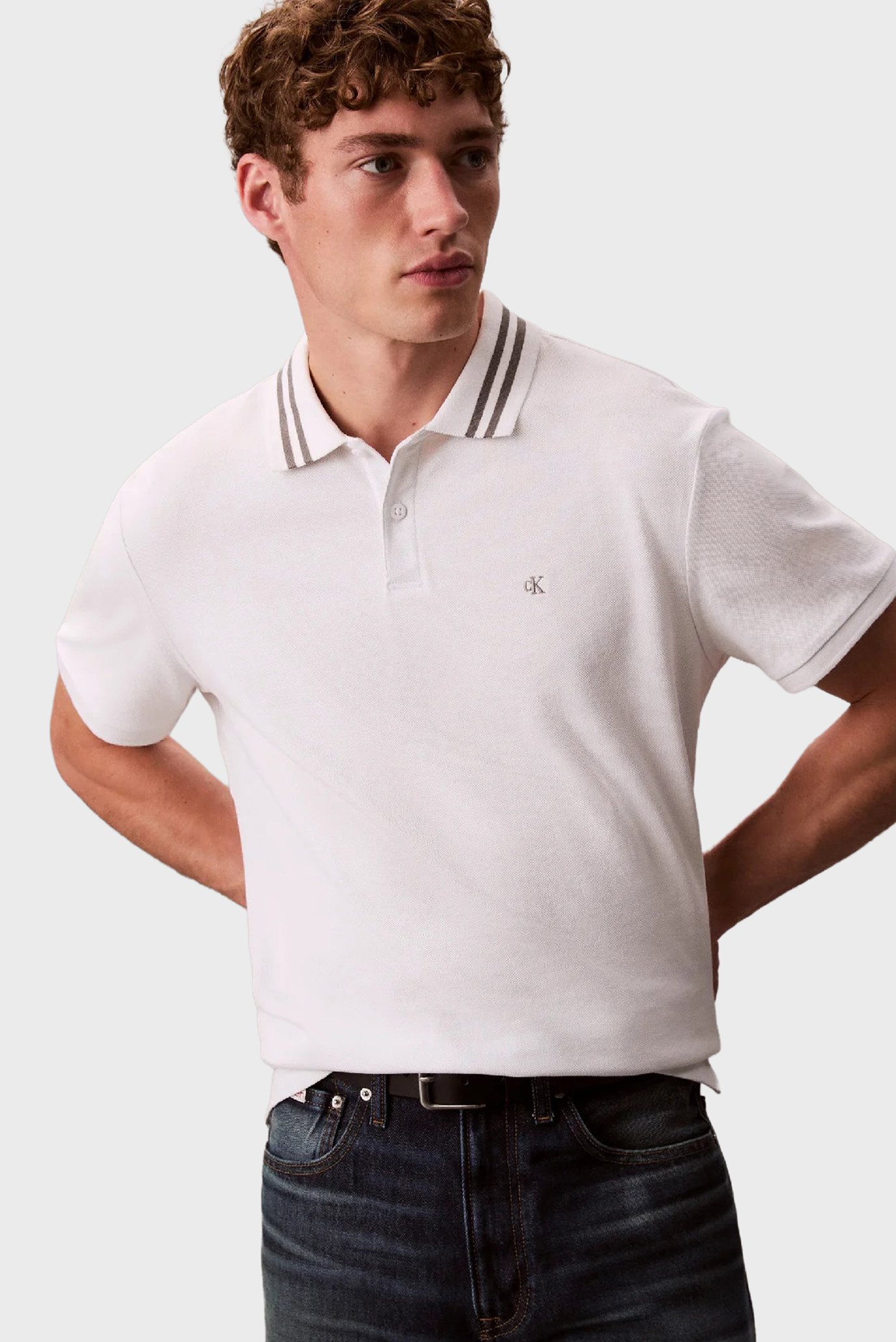 Поло SS MONOGRAM PIQUE TIPPED POLO 4