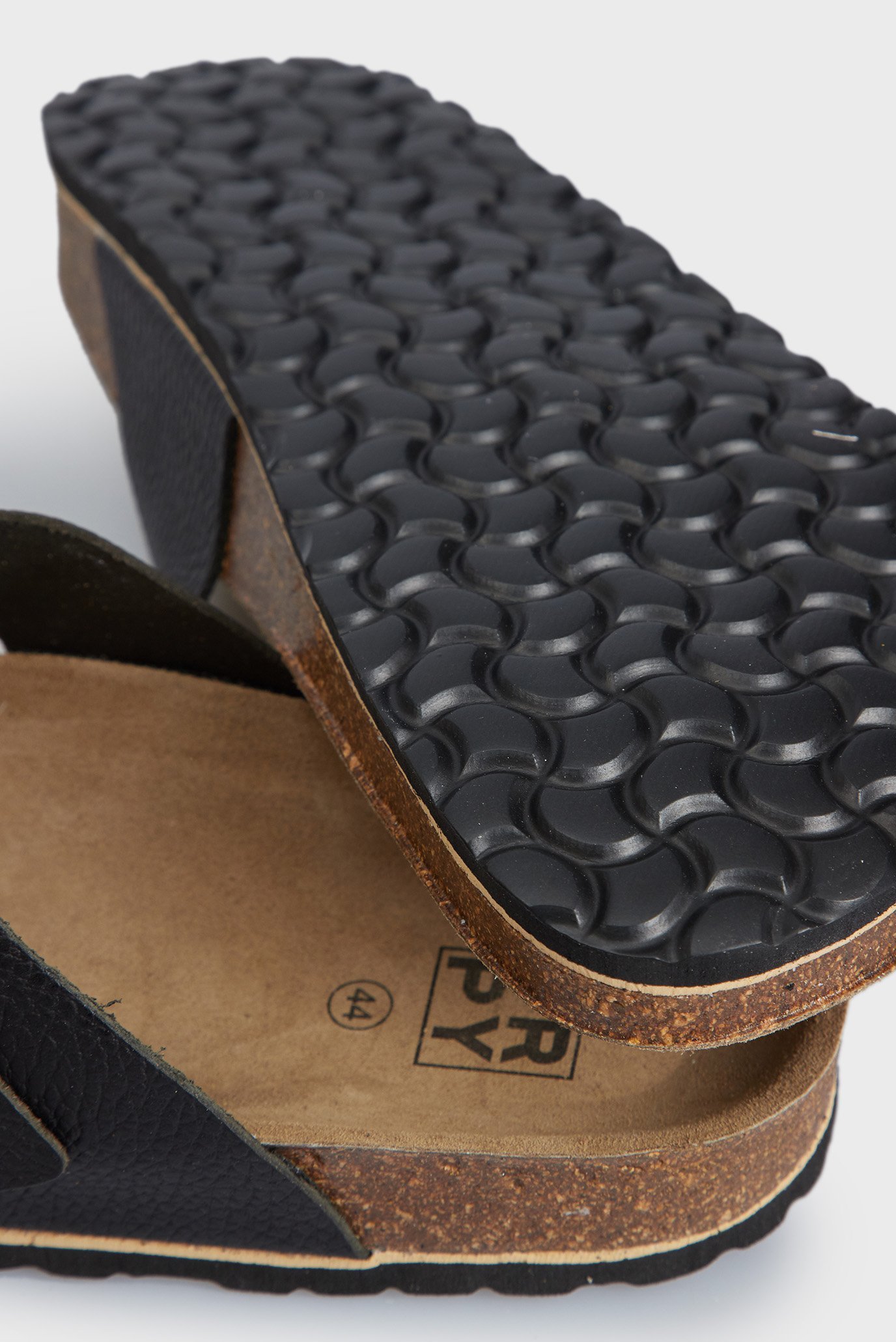 Мужские черные кожаные вьетнамки Diaz 2