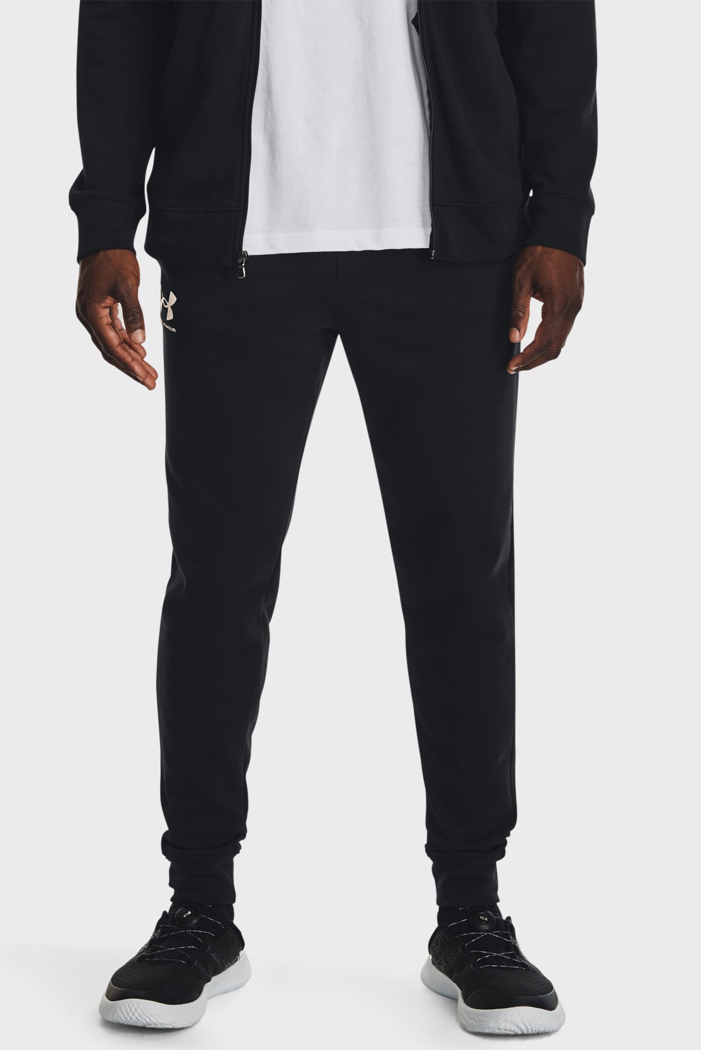 Мужские черные спортивные брюки UA Rival Terry Jogger 1