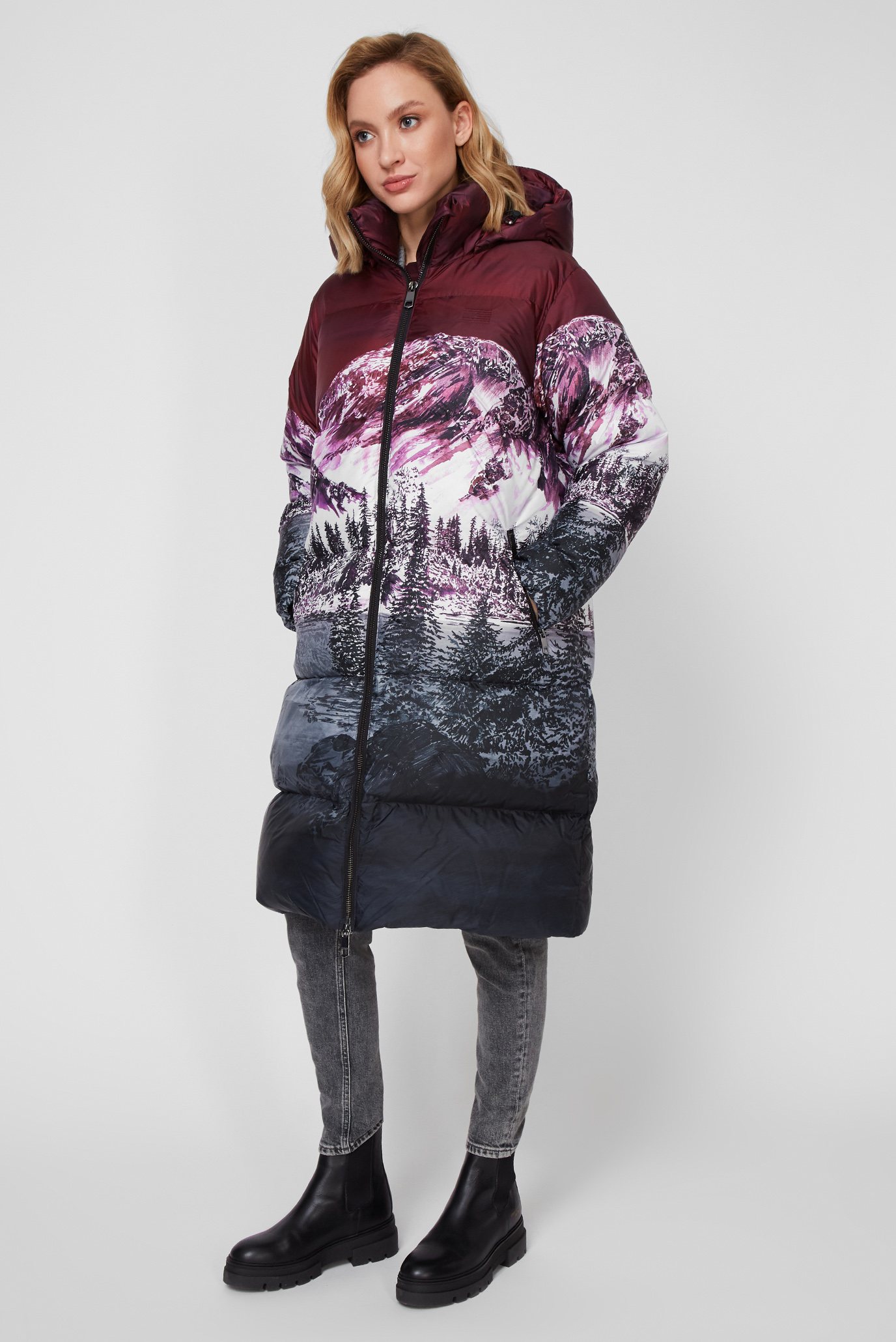 Женский пуховик ICON PRINTED 8