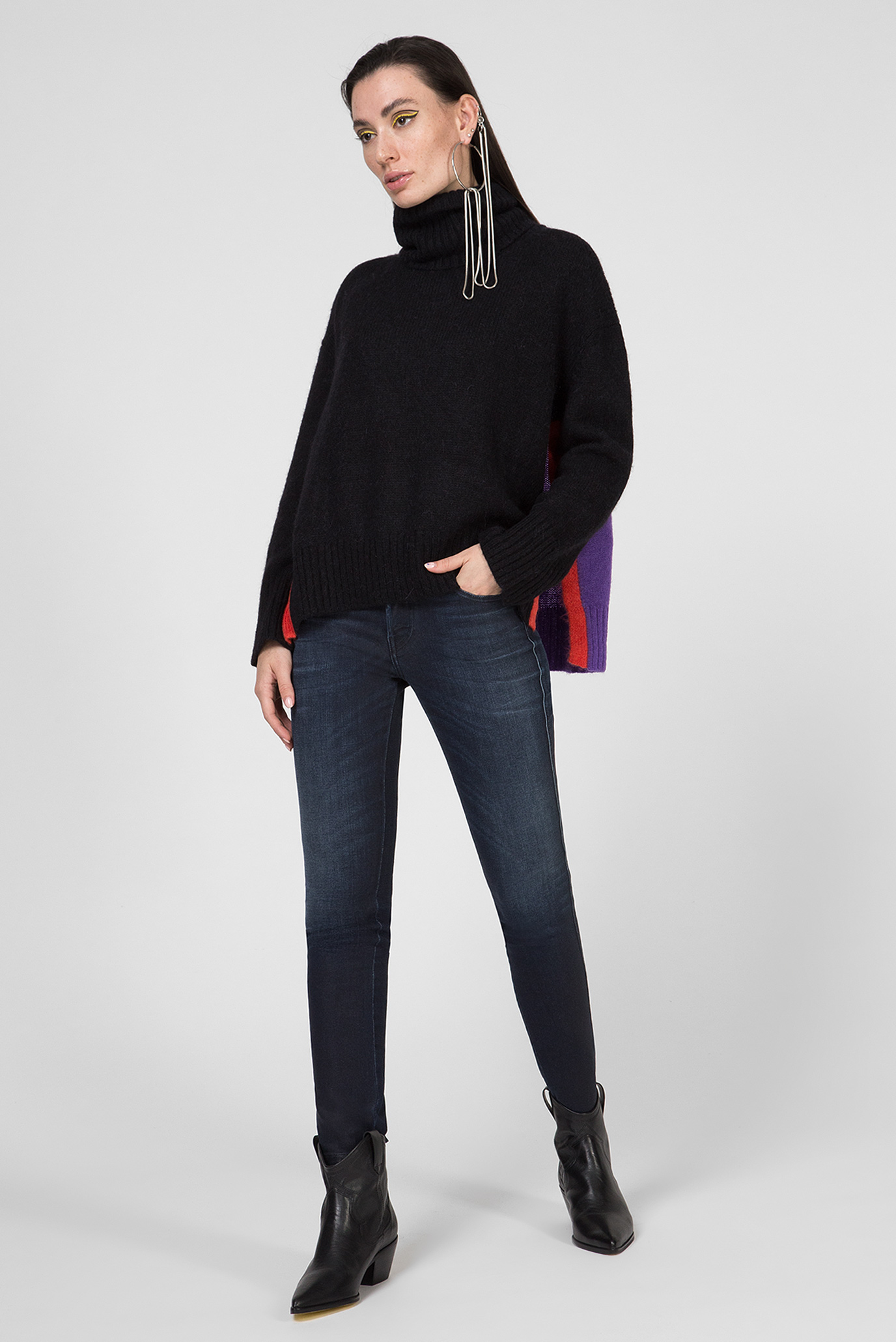 Женские темно-синие джинсы BABHILA 10