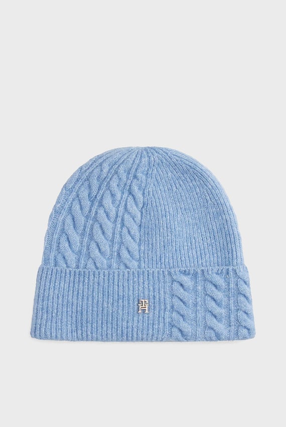 Шапка TH ELEVATED CHIC FLUFFY BEANIE Tommy Hilfiger Шапка TH ELEVATED CHIC FLUFFY BEANIE Tommy Hilfiger